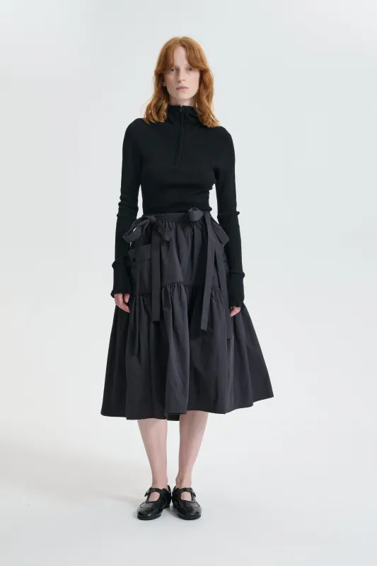 CBCAI | SKIRT CRISP RIPSTOP BLACK made by Cecilie Bahnsen