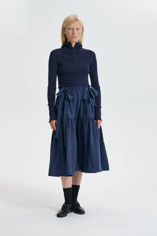 CBCAI | SKIRT CRISP RIPSTOP NAVY made by Cecilie Bahnsen