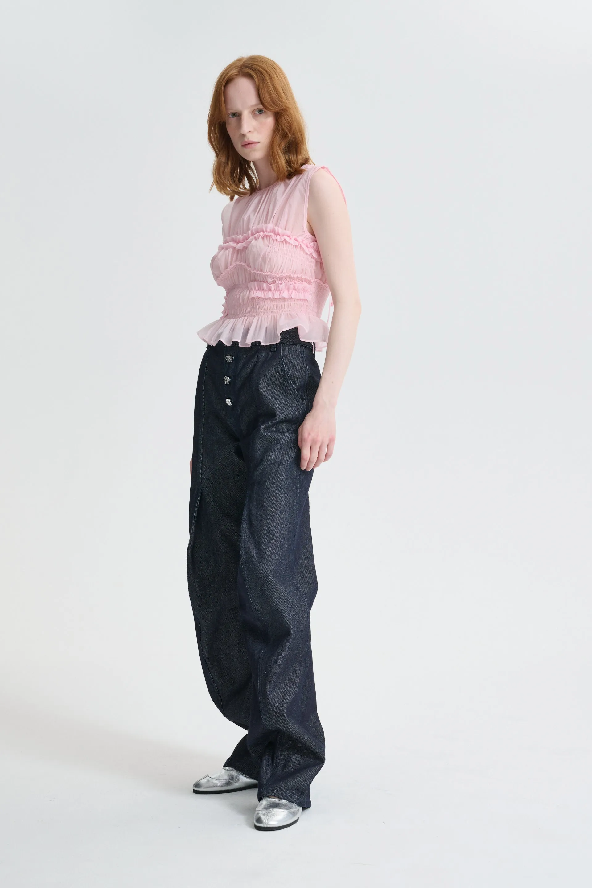 CBCARMELA | DENIM TROUSERS DENIM INDIGO sold by Cecilie Bahnsen product image thumbnail 3