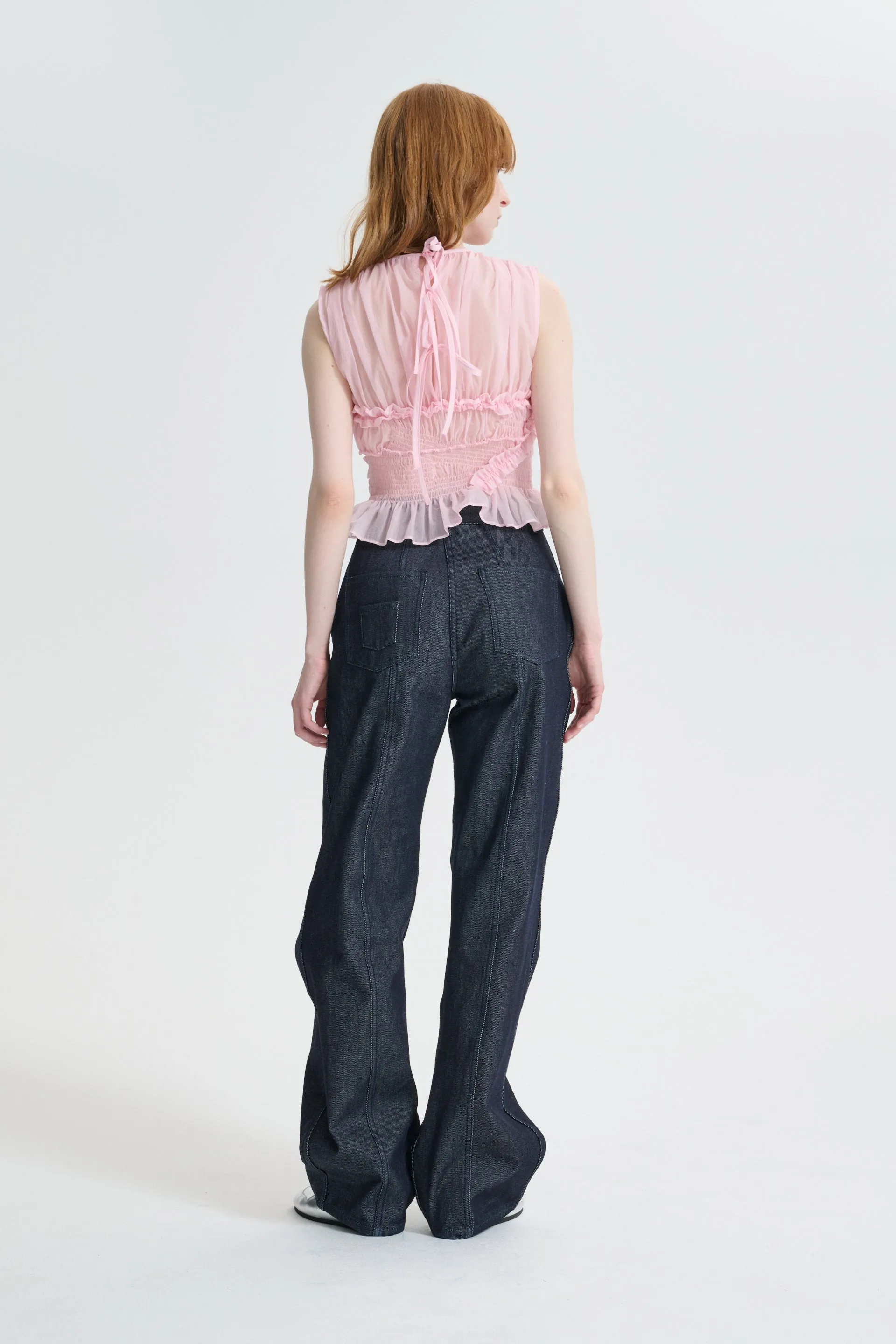 CBCARMELA | DENIM TROUSERS DENIM INDIGO sold by Cecilie Bahnsen product image thumbnail 4