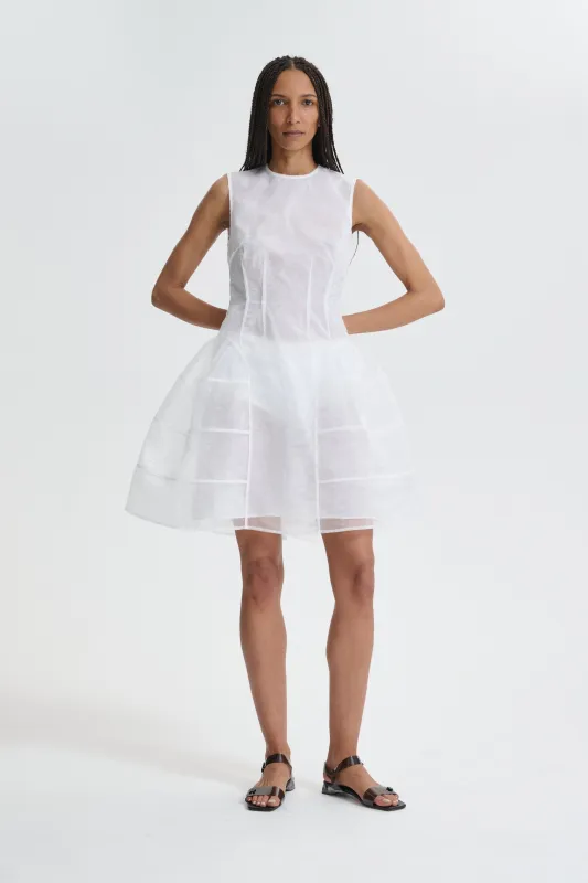CBCLAUDIE | DRESS LIQUID MYRTIA WHITE made by Cecilie Bahnsen