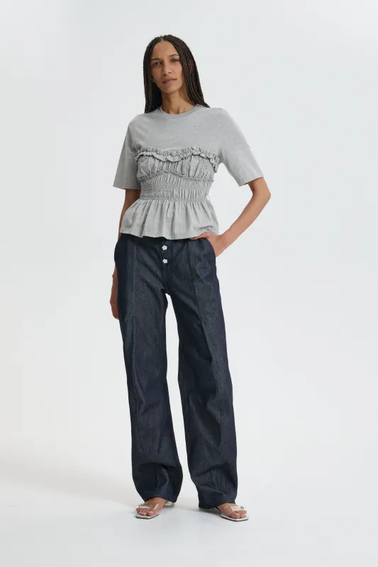 CBVILDE | T-SHIRT JERSEY GREY MELANGE made by Cecilie Bahnsen