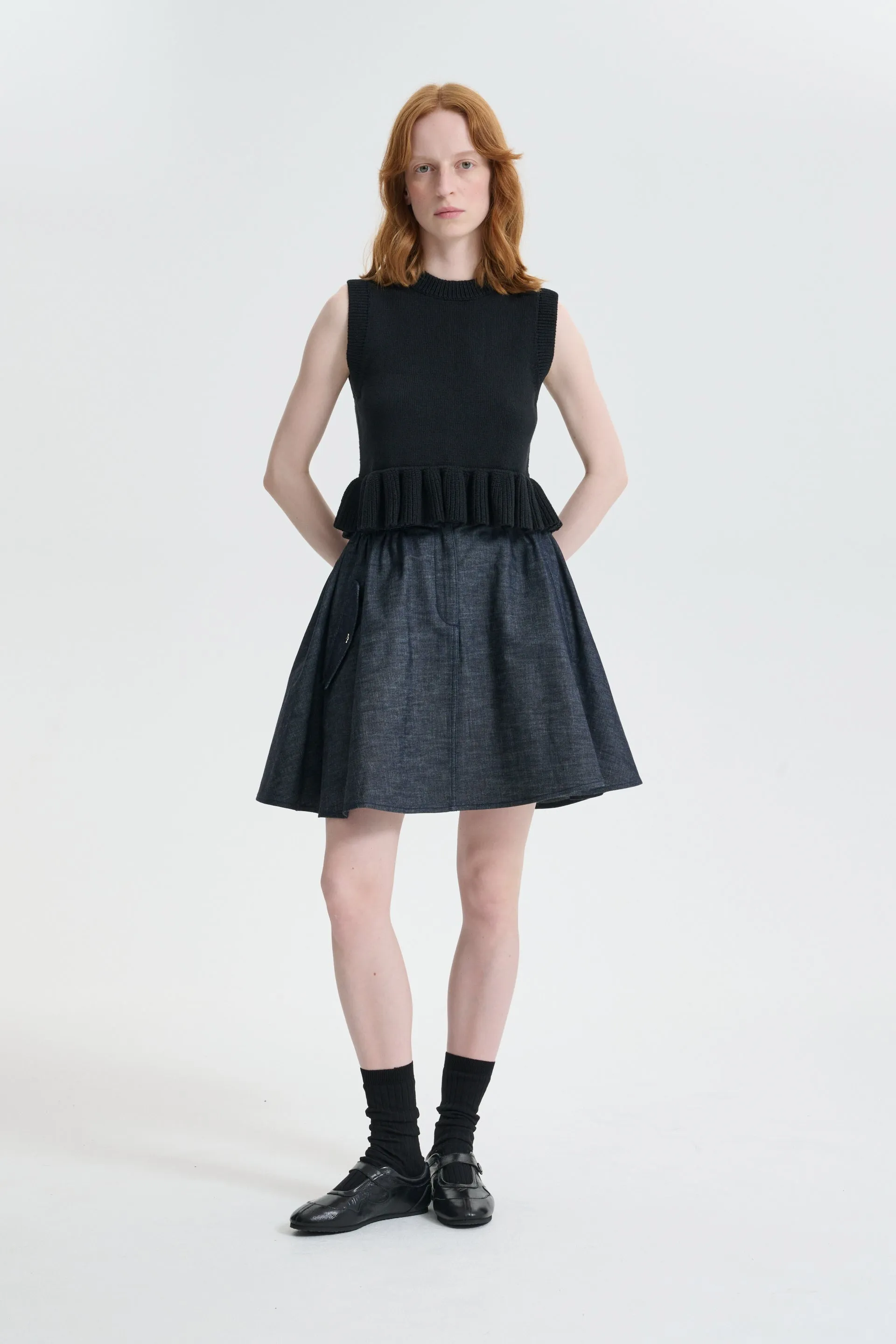 CBCICI | DENIM SKIRT LIGHT DENIM INDIGO sold by Cecilie Bahnsen