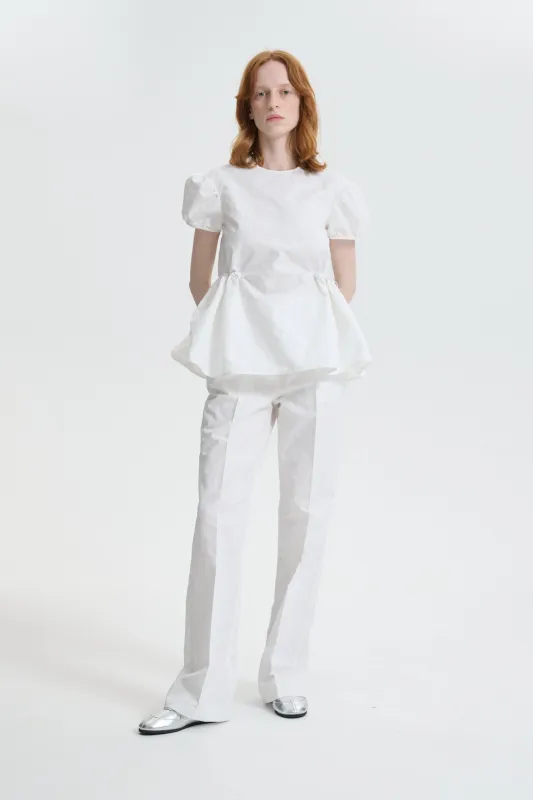 CBCHIARA | TOP IRIS JACCQUARD WHITE made by Cecilie Bahnsen