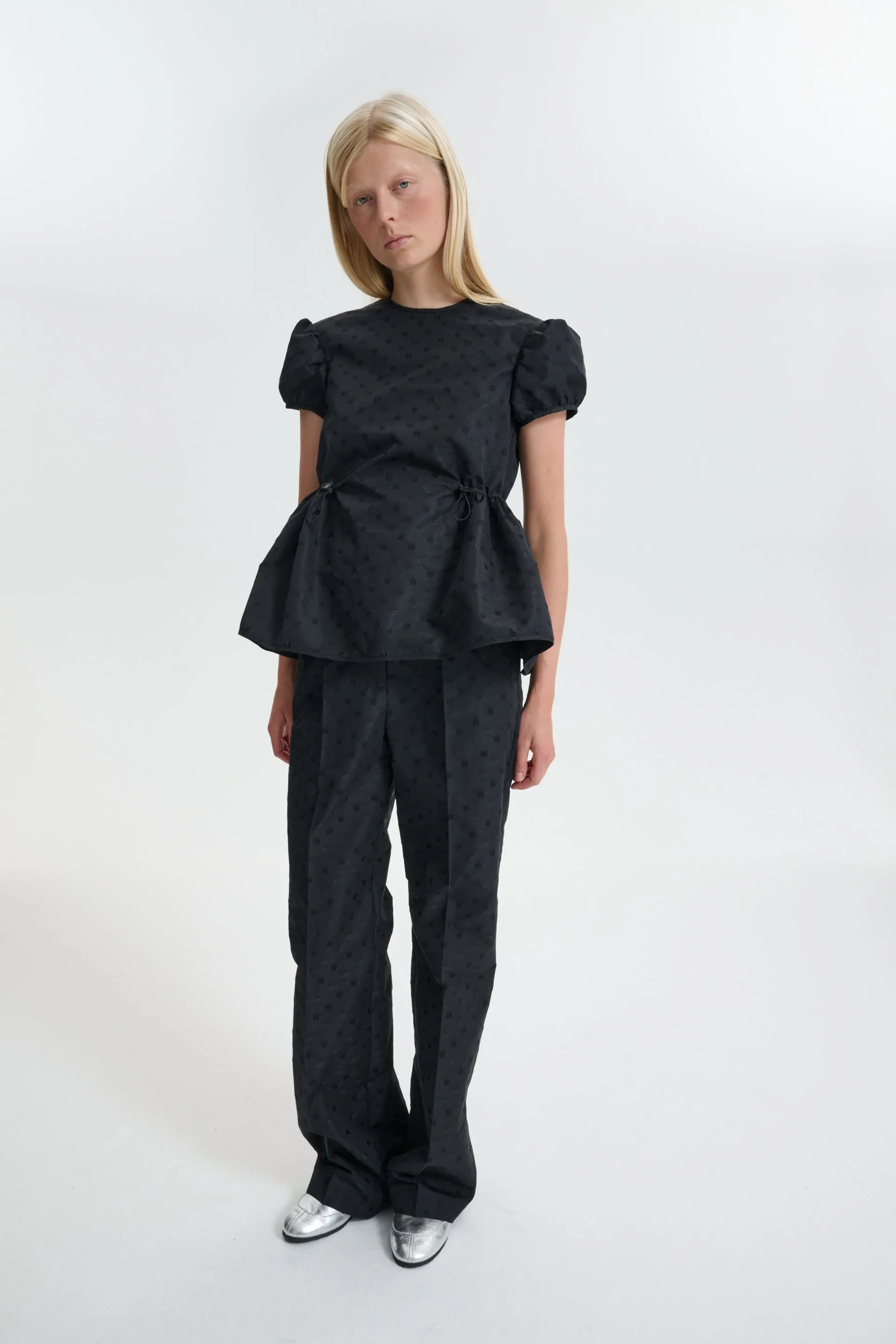 CBSONJA | TROUSERS IRIS JACCQUARD BLACK sold by Cecilie Bahnsen