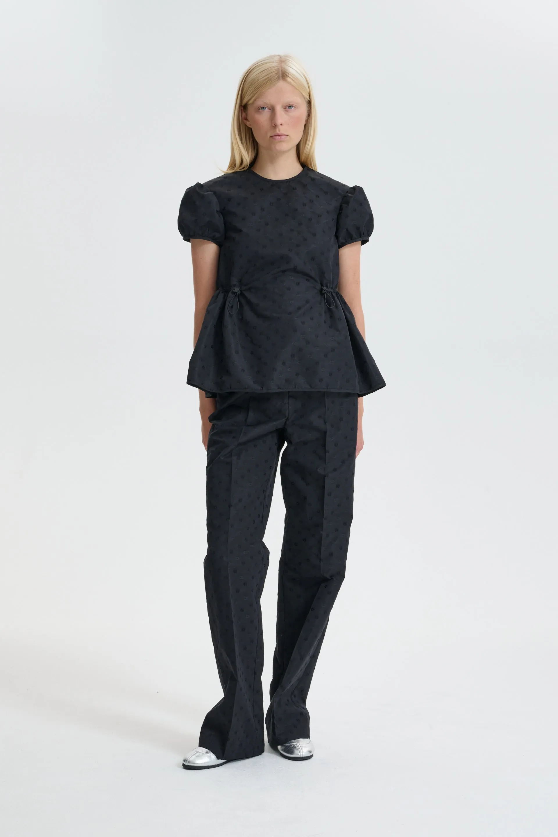 CBCHIARA | TOP IRIS JACCQUARD BLACK sold by Cecilie Bahnsen