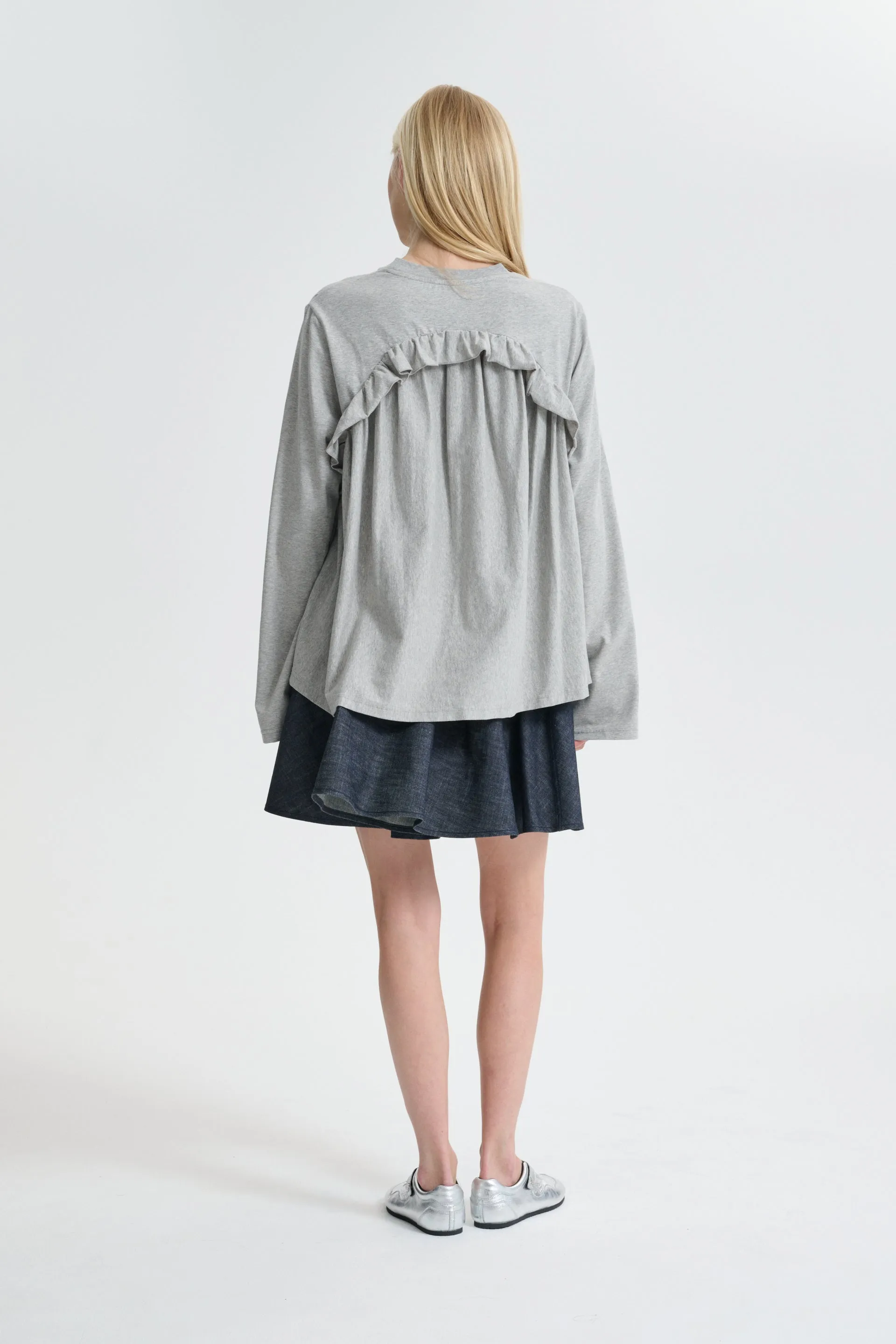 CBALVA | T-SHIRT JERSEY GREY MELANGE sold by Cecilie Bahnsen product image thumbnail 3