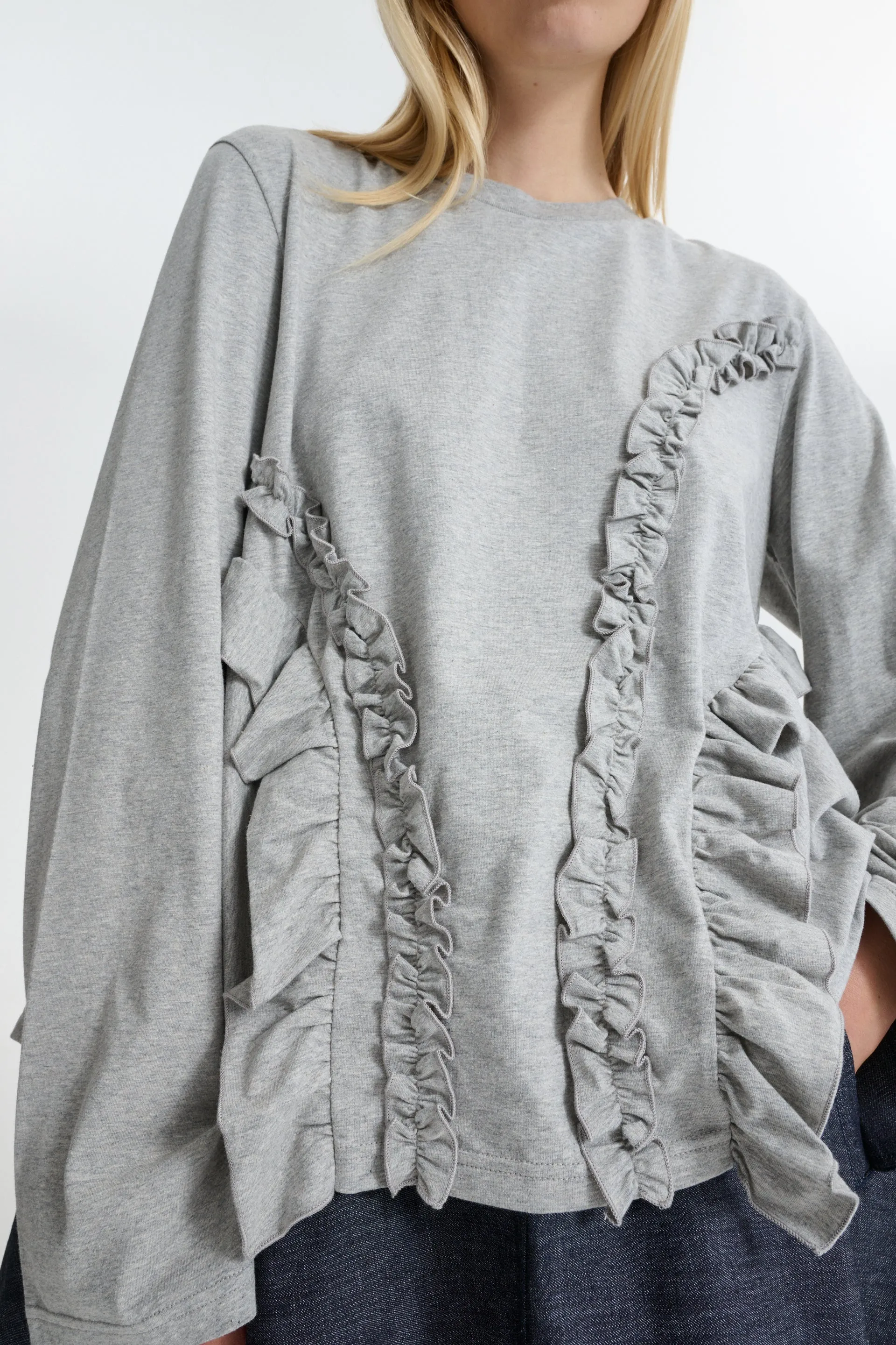 CBALVA | T-SHIRT JERSEY GREY MELANGE sold by Cecilie Bahnsen product image thumbnail 2