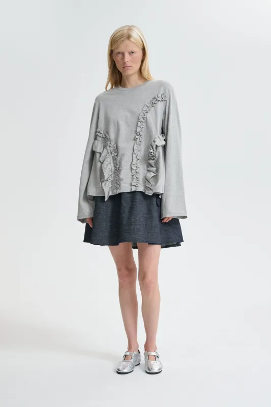 CBALVA | T-SHIRT JERSEY GREY MELANGE made by Cecilie Bahnsen