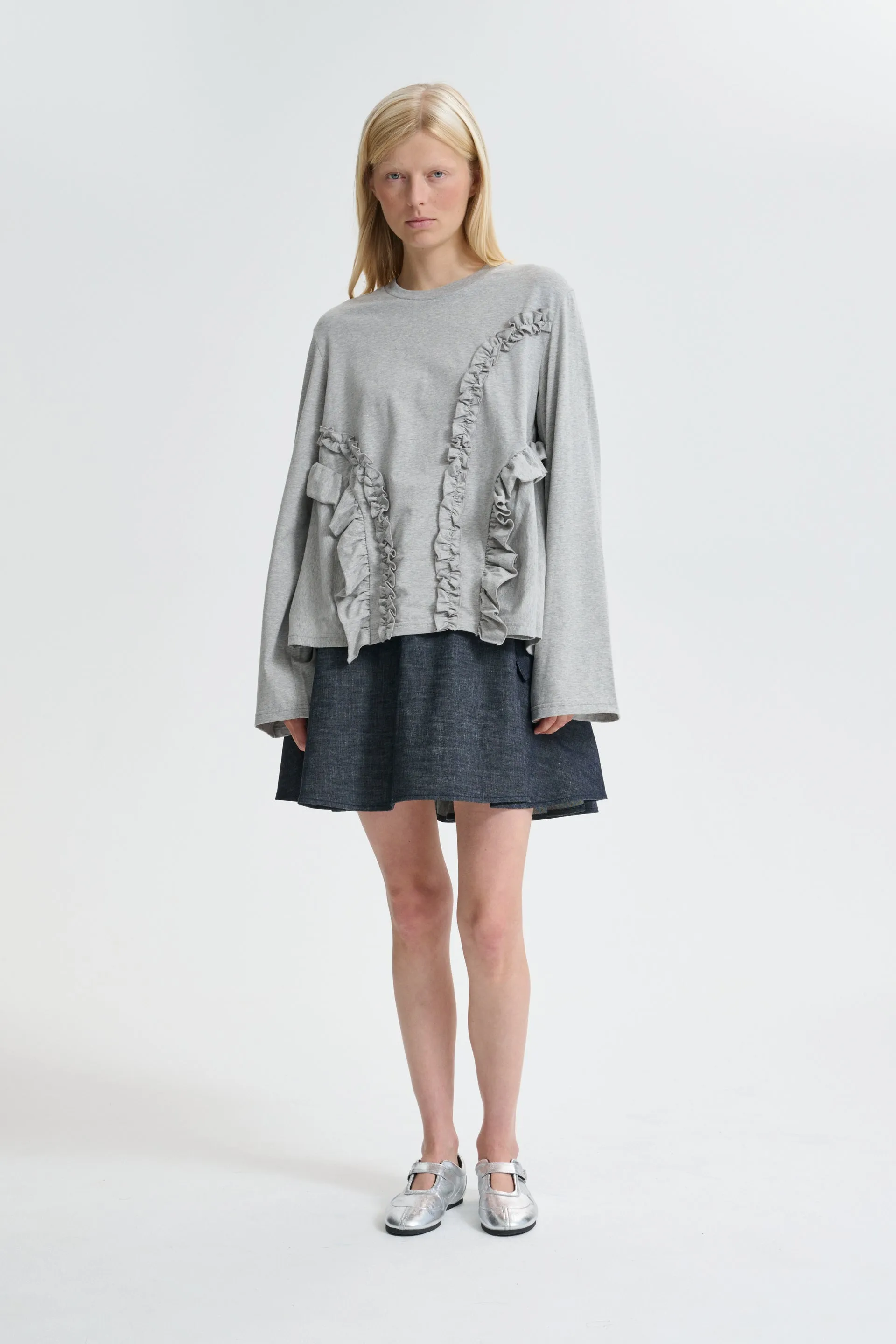 CBALVA | T-SHIRT JERSEY GREY MELANGE sold by Cecilie Bahnsen