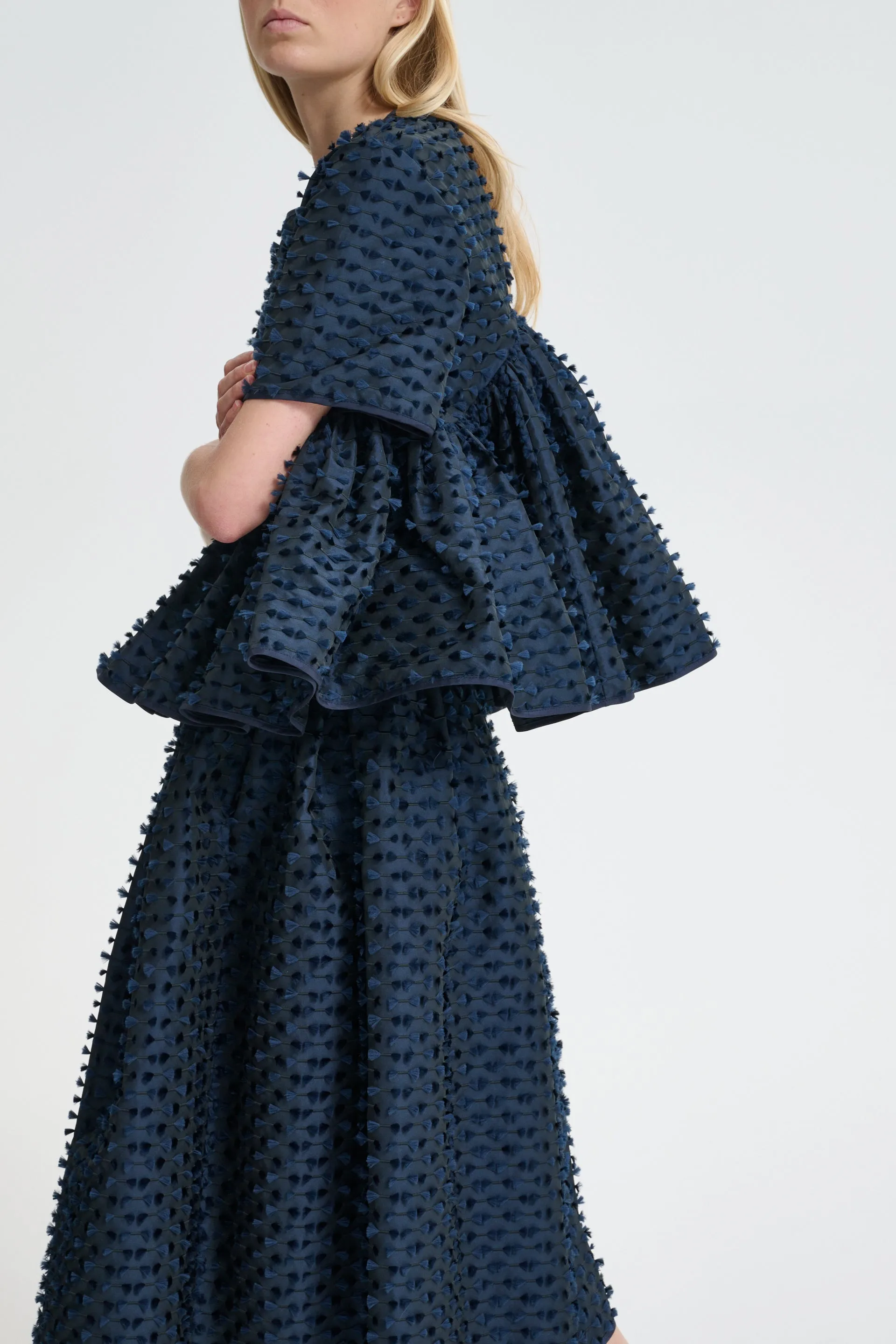 CBCASANDRA | TOP FIAMMA FIL-COUPÉ NAVY sold by Cecilie Bahnsen product image thumbnail 3