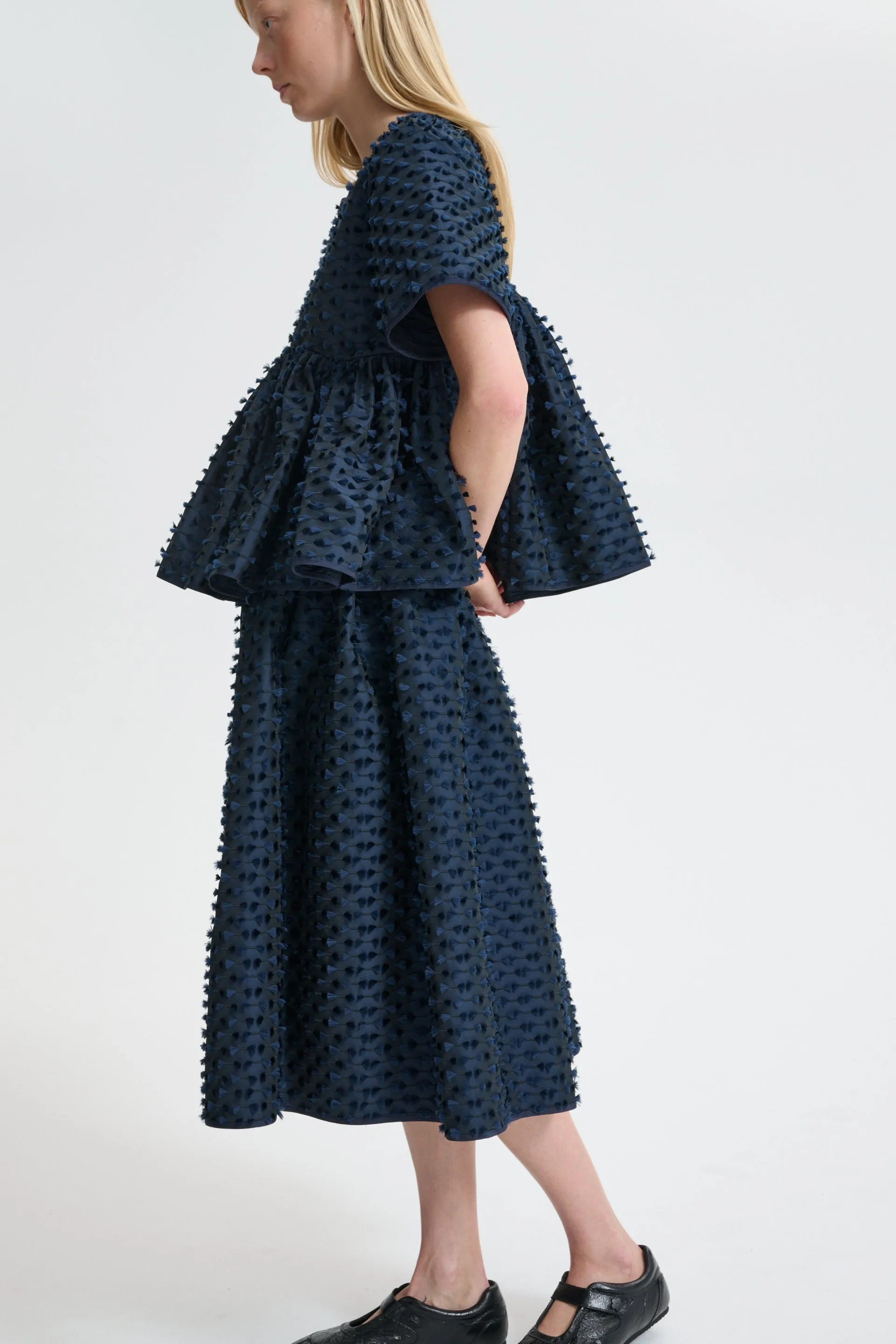 CBCASANDRA | TOP FIAMMA FIL-COUPÉ NAVY sold by Cecilie Bahnsen product image thumbnail 4