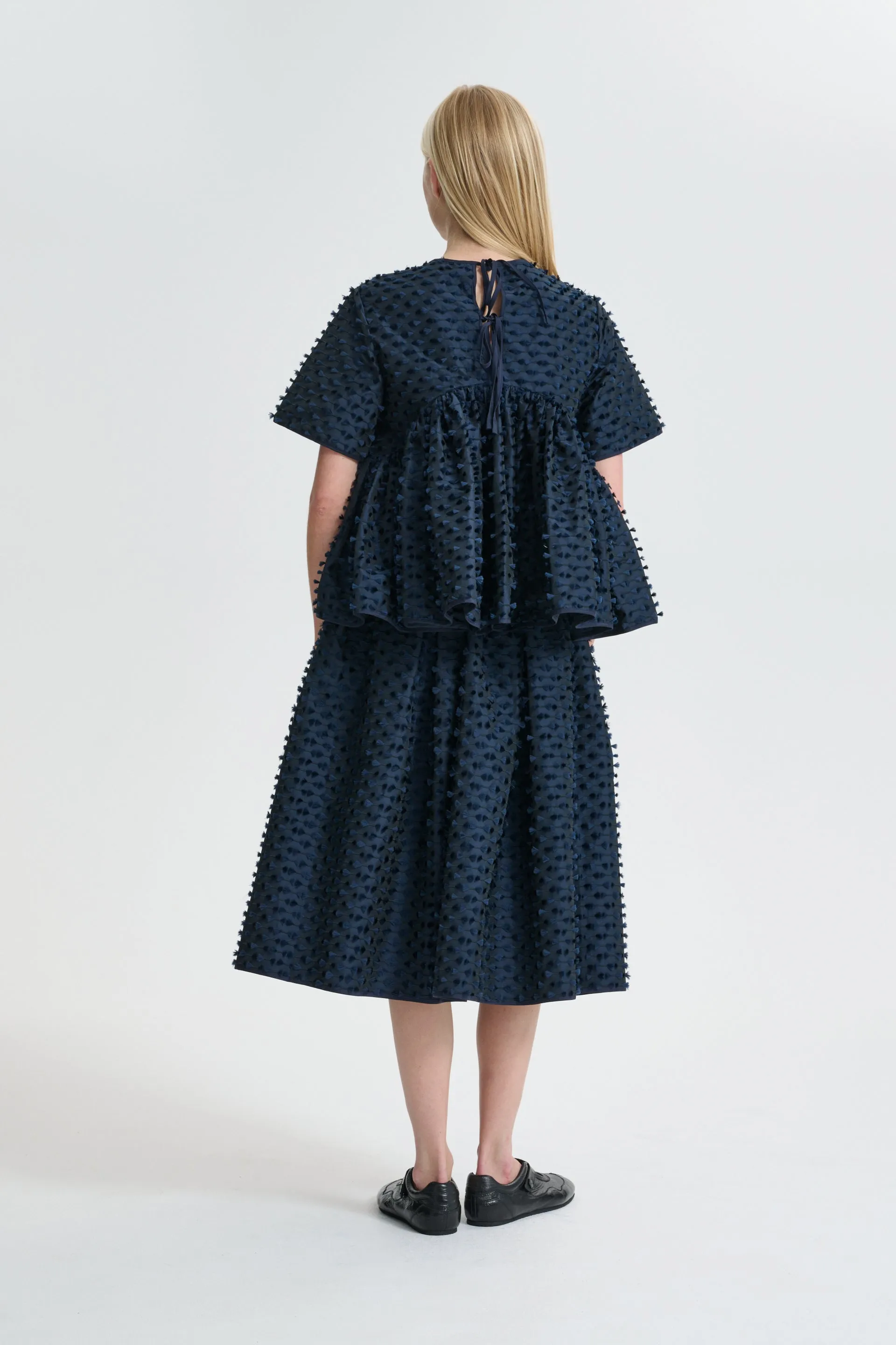 CBCASANDRA | TOP FIAMMA FIL-COUPÉ NAVY sold by Cecilie Bahnsen product image thumbnail 2