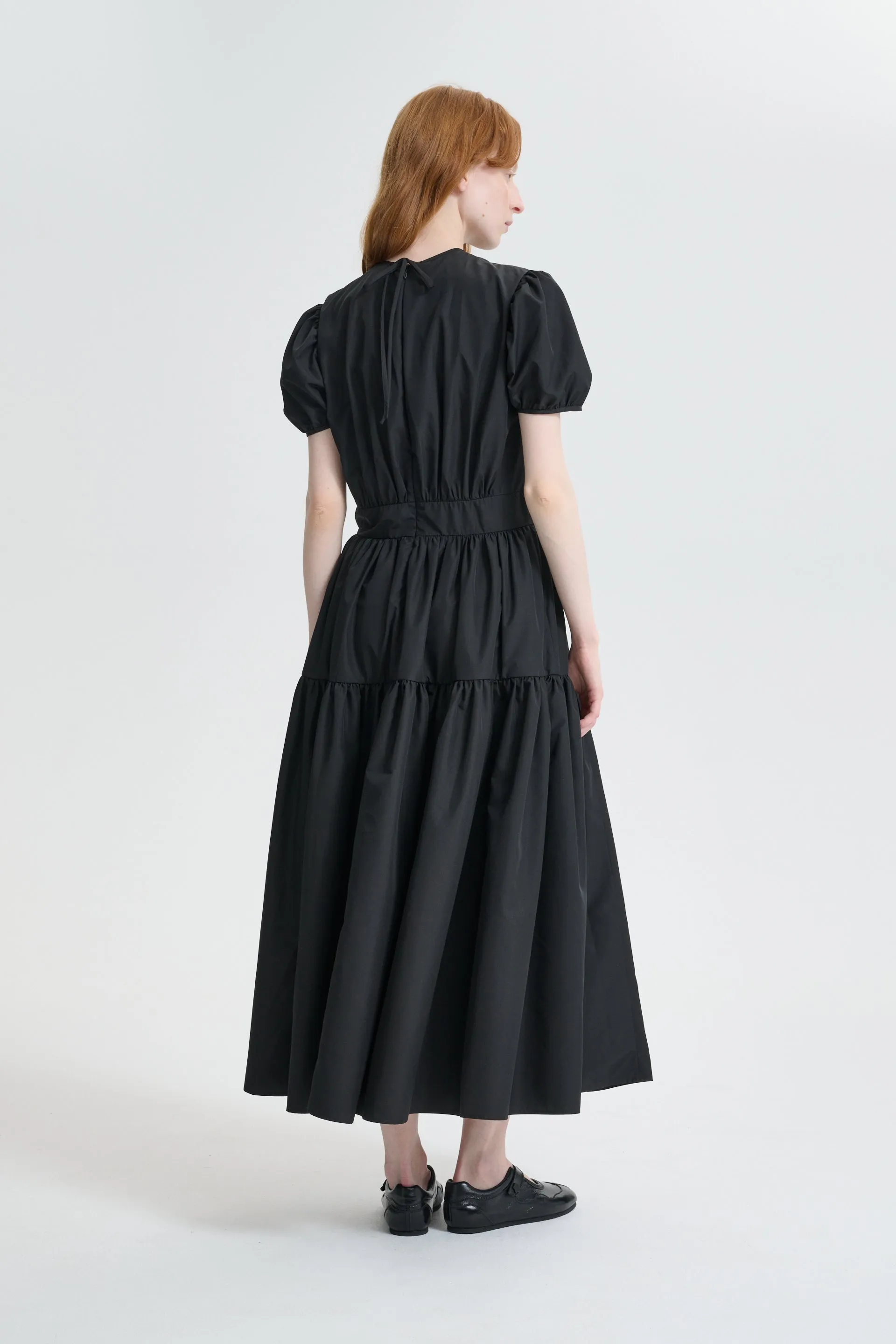 CBCILIA | DRESS RECYCLED FAILLE BLACK sold by Cecilie Bahnsen product image thumbnail 3