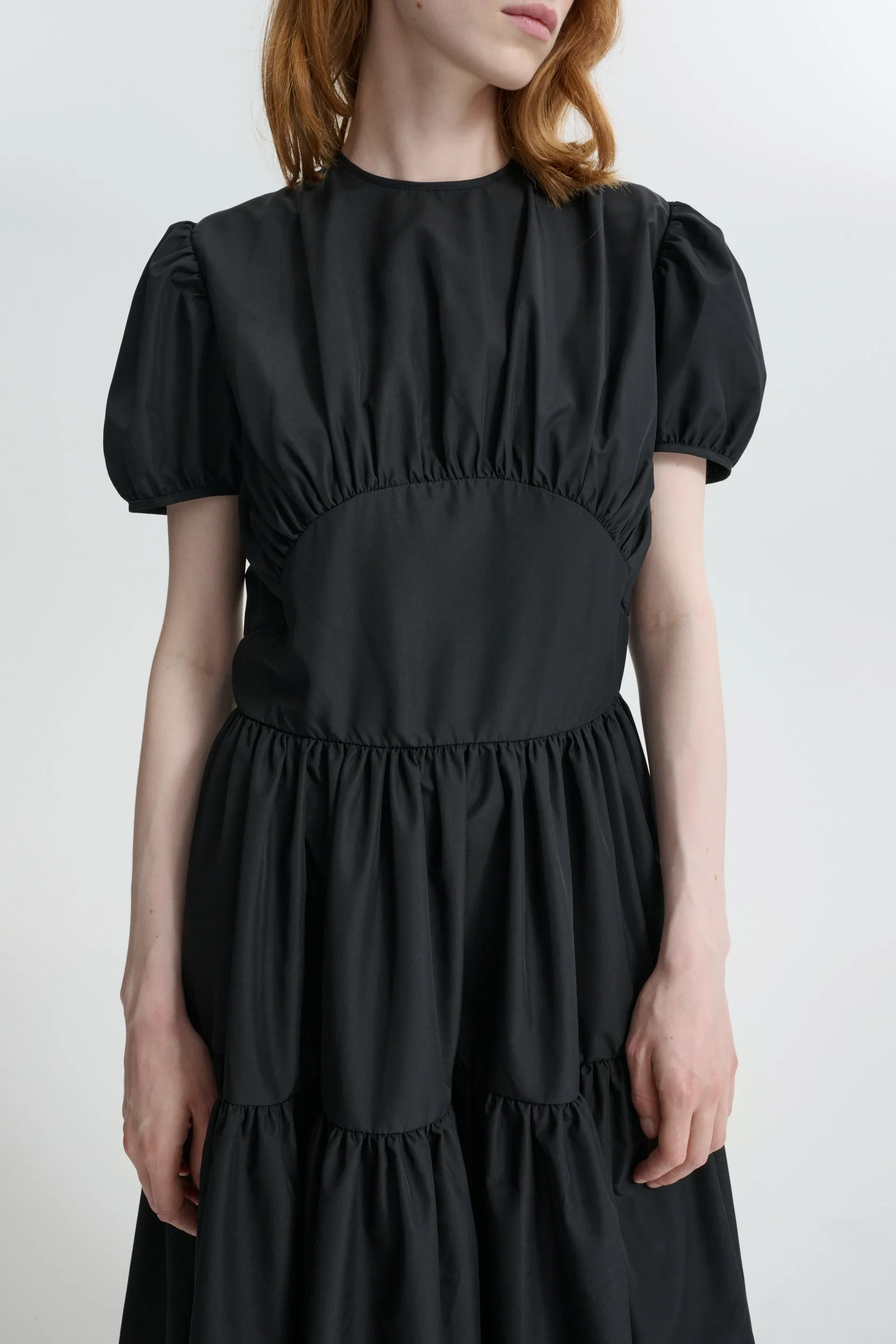 CBCILIA | DRESS RECYCLED FAILLE BLACK sold by Cecilie Bahnsen product image thumbnail 2
