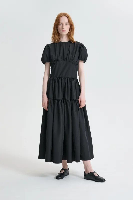 CBCILIA | DRESS RECYCLED FAILLE BLACK made by Cecilie Bahnsen