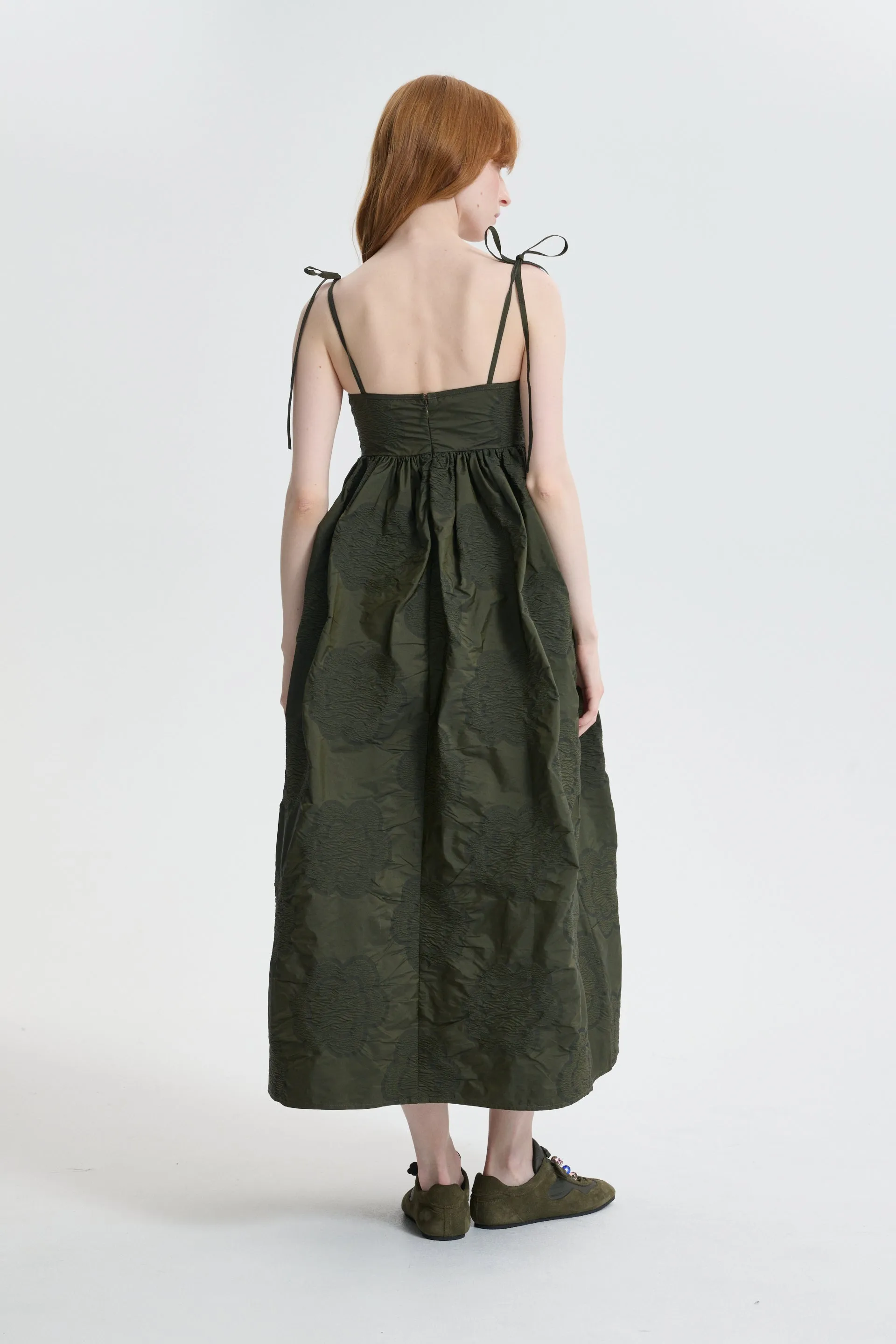CBALENA | DRESS BORUS JACQUARD OLIVE sold by Cecilie Bahnsen product image thumbnail 3