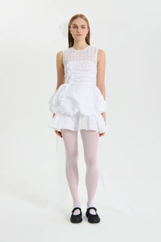 GIANNA | TOP CHECK SEERSUCKER  / WHITE BRIDAL made by Cecilie Bahnsen