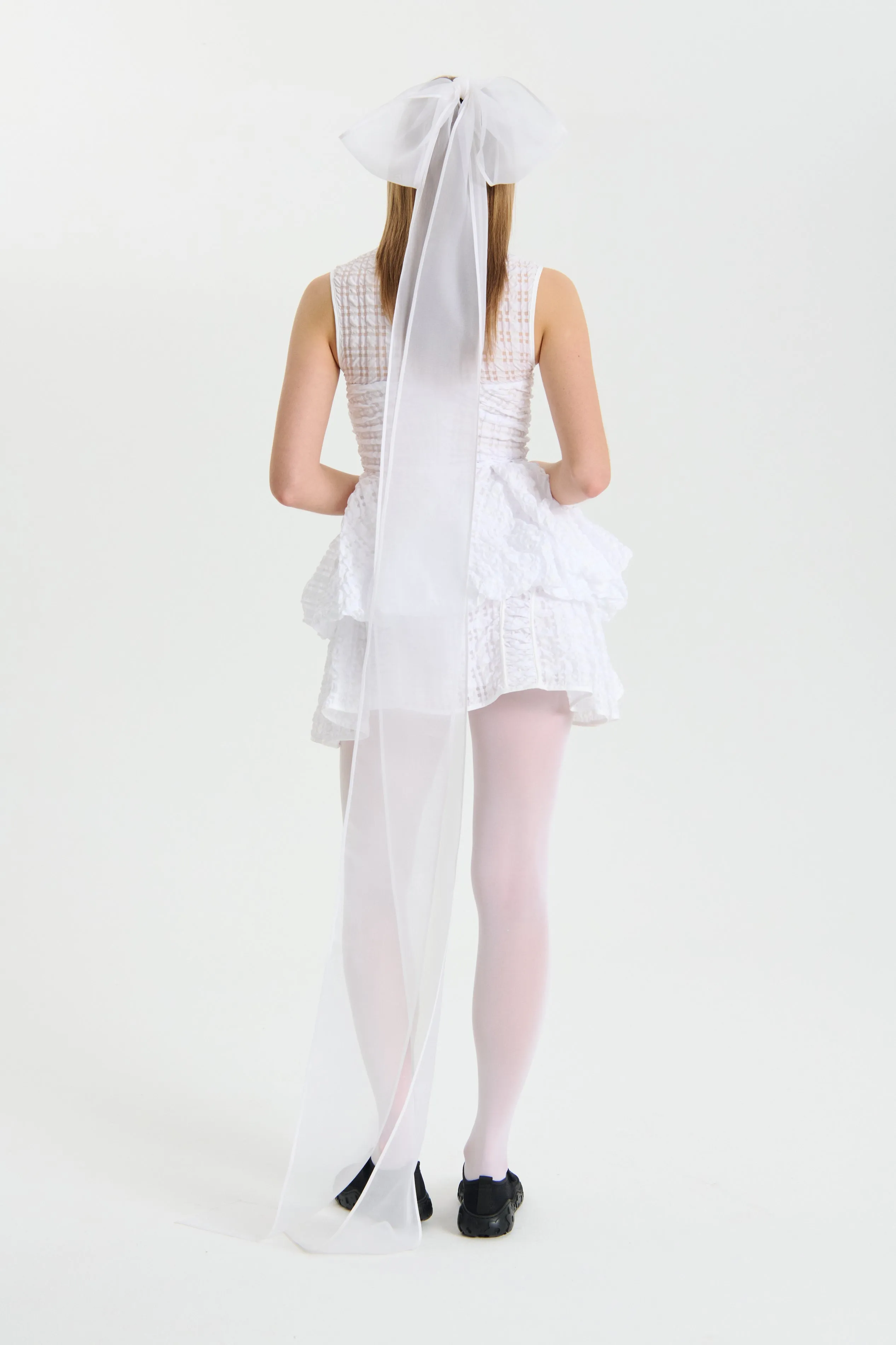 GIANNA | TOP CHECK SEERSUCKER / WHITE BRIDAL sold by Cecilie Bahnsen product image thumbnail 2