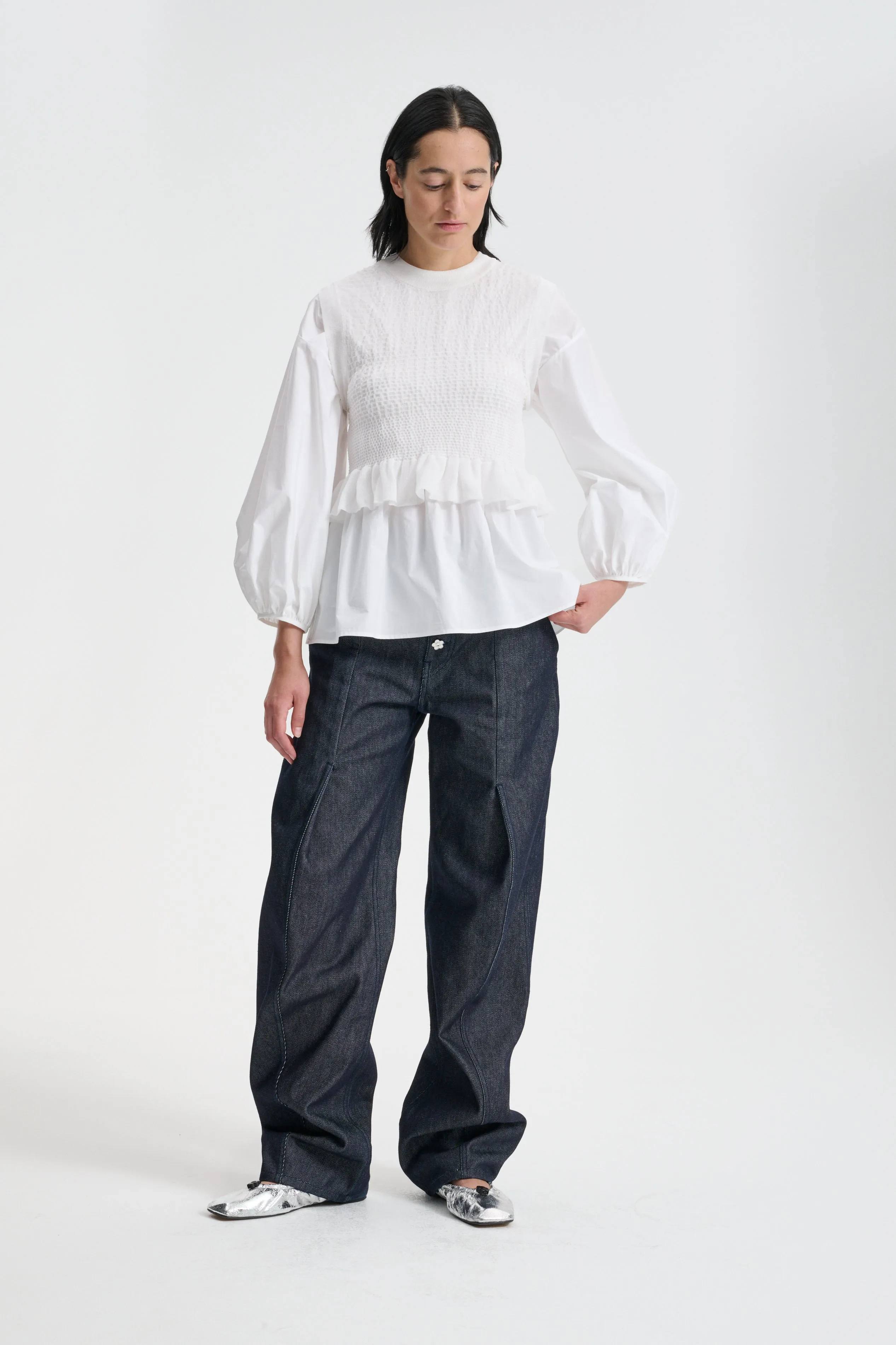CBCELIA | VEST SHEER SUMMER KNIT WHITE sold by Cecilie Bahnsen product image thumbnail 4
