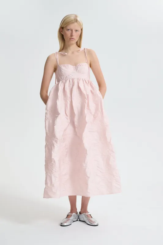 CBALENA | DRESS BORUS JACQUARD BLUSH PINK made by Cecilie Bahnsen