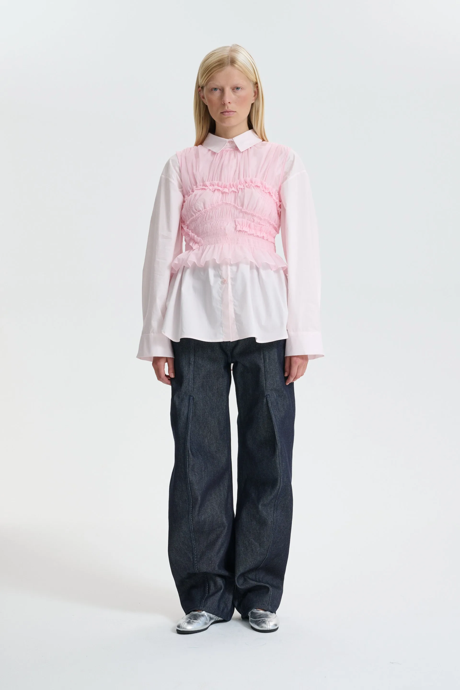 CBUPHI | TOP SHEER RIPSTOP BLUSH PINK sold by Cecilie Bahnsen