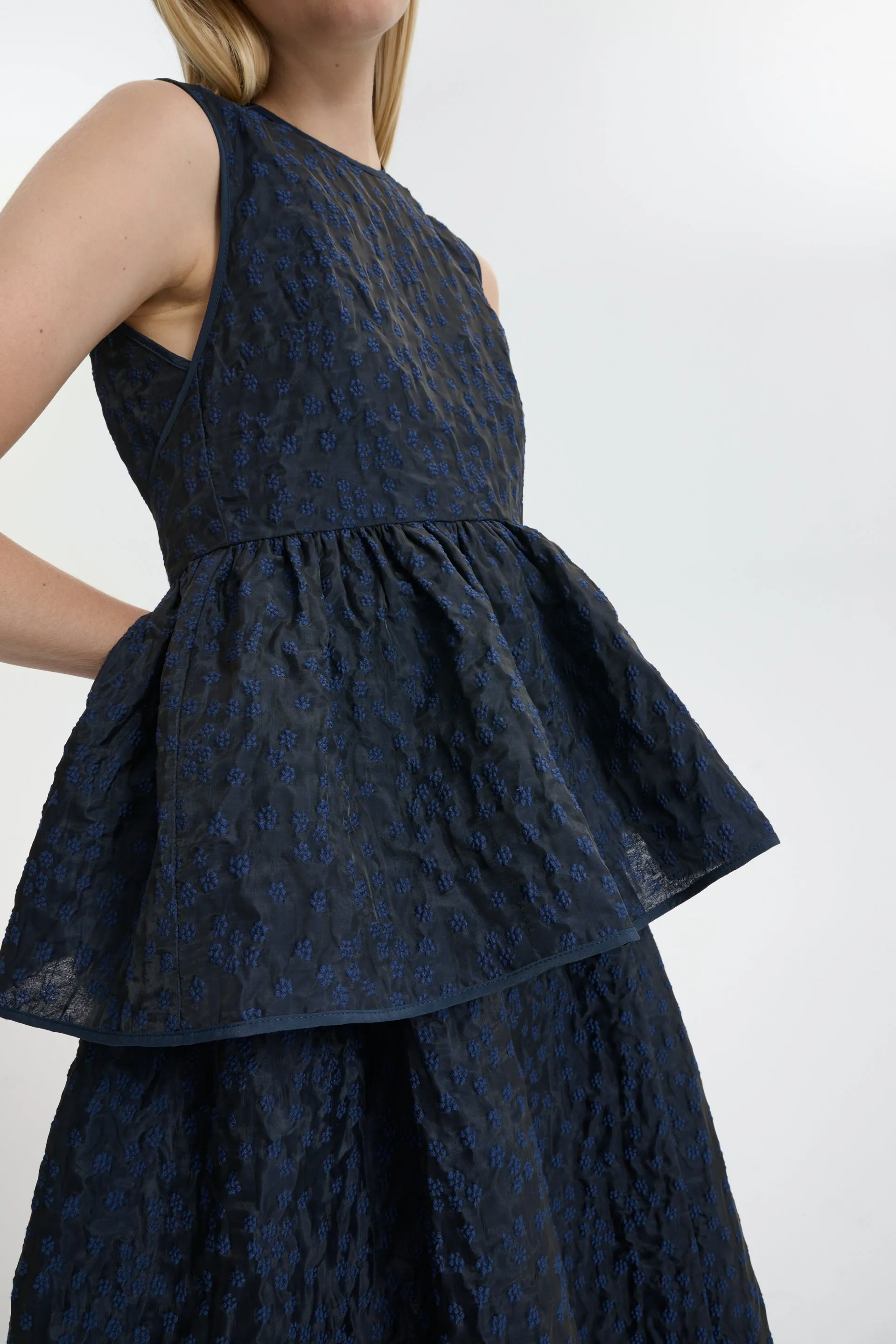 CBEA | TOP MARGUERITTE CLOQUÉ NAVY sold by Cecilie Bahnsen product image thumbnail 2