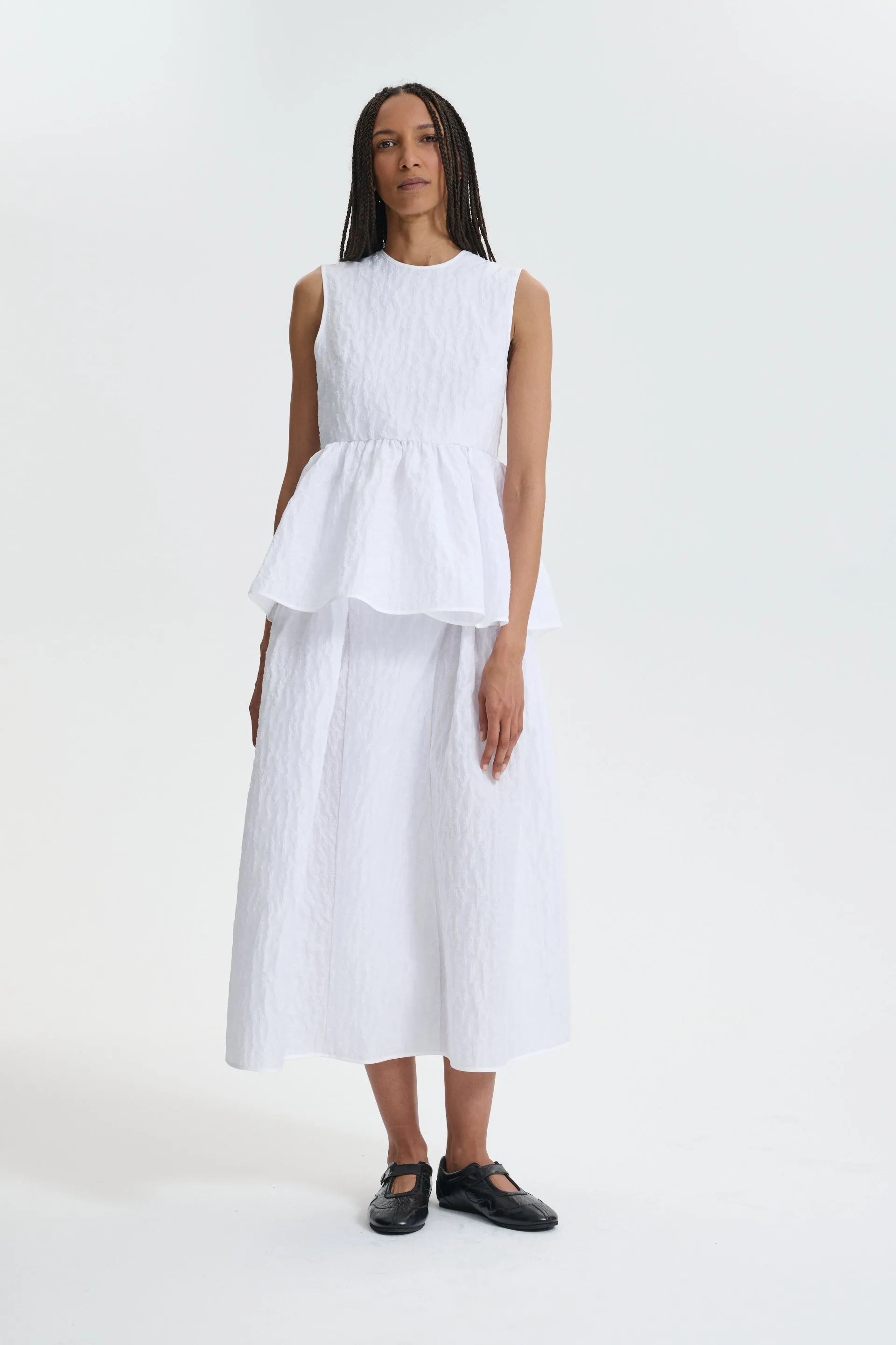 CBEA | TOP MARGUERITTE CLOQUÉ WHITE sold by Cecilie Bahnsen