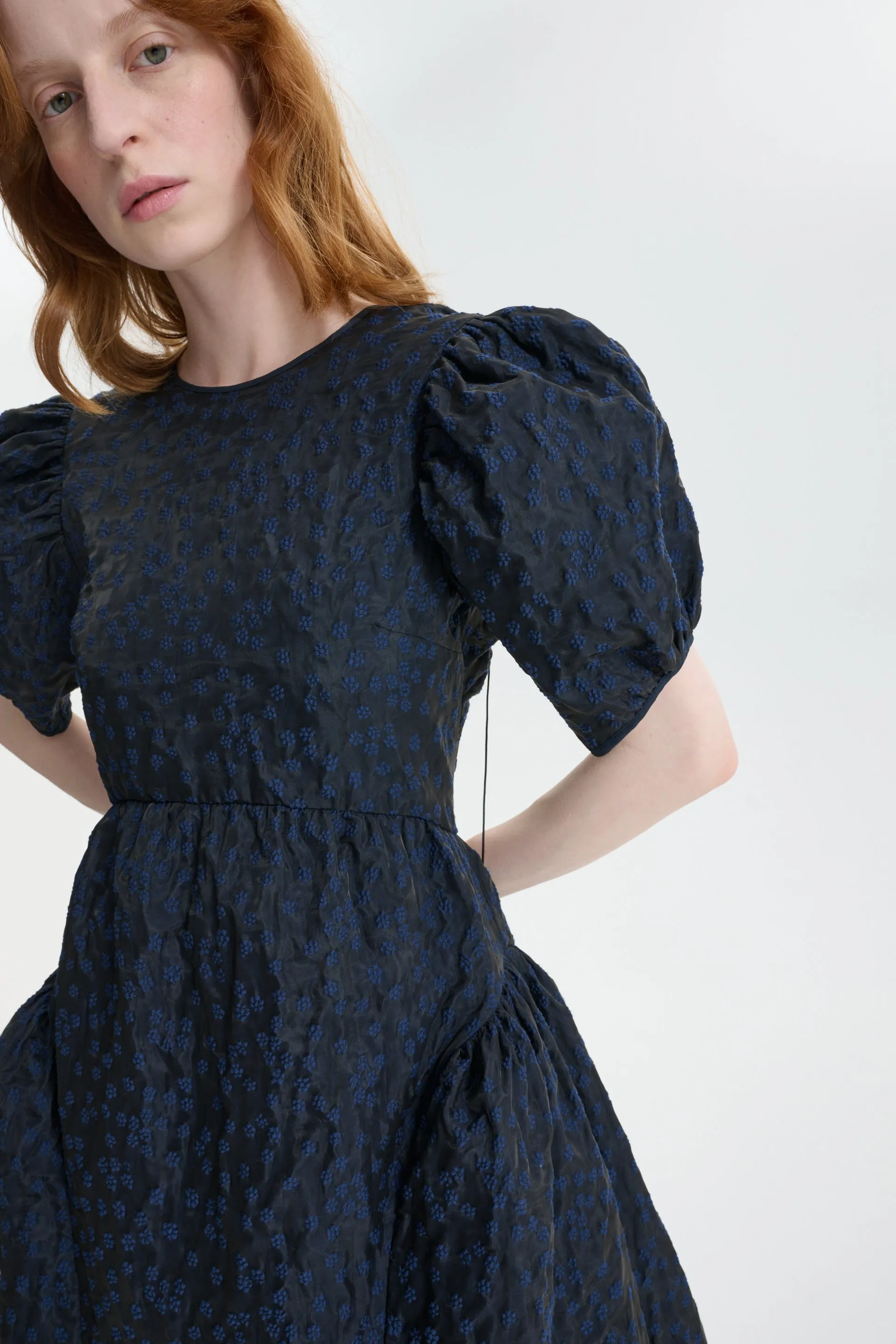 CBCATRINE | DRESS MARGUERITTE CLOQUÉ NAVY sold by Cecilie Bahnsen product image thumbnail 2