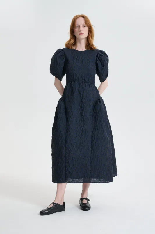 CBCATRINE | DRESS MARGUERITTE CLOQUÉ NAVY made by Cecilie Bahnsen