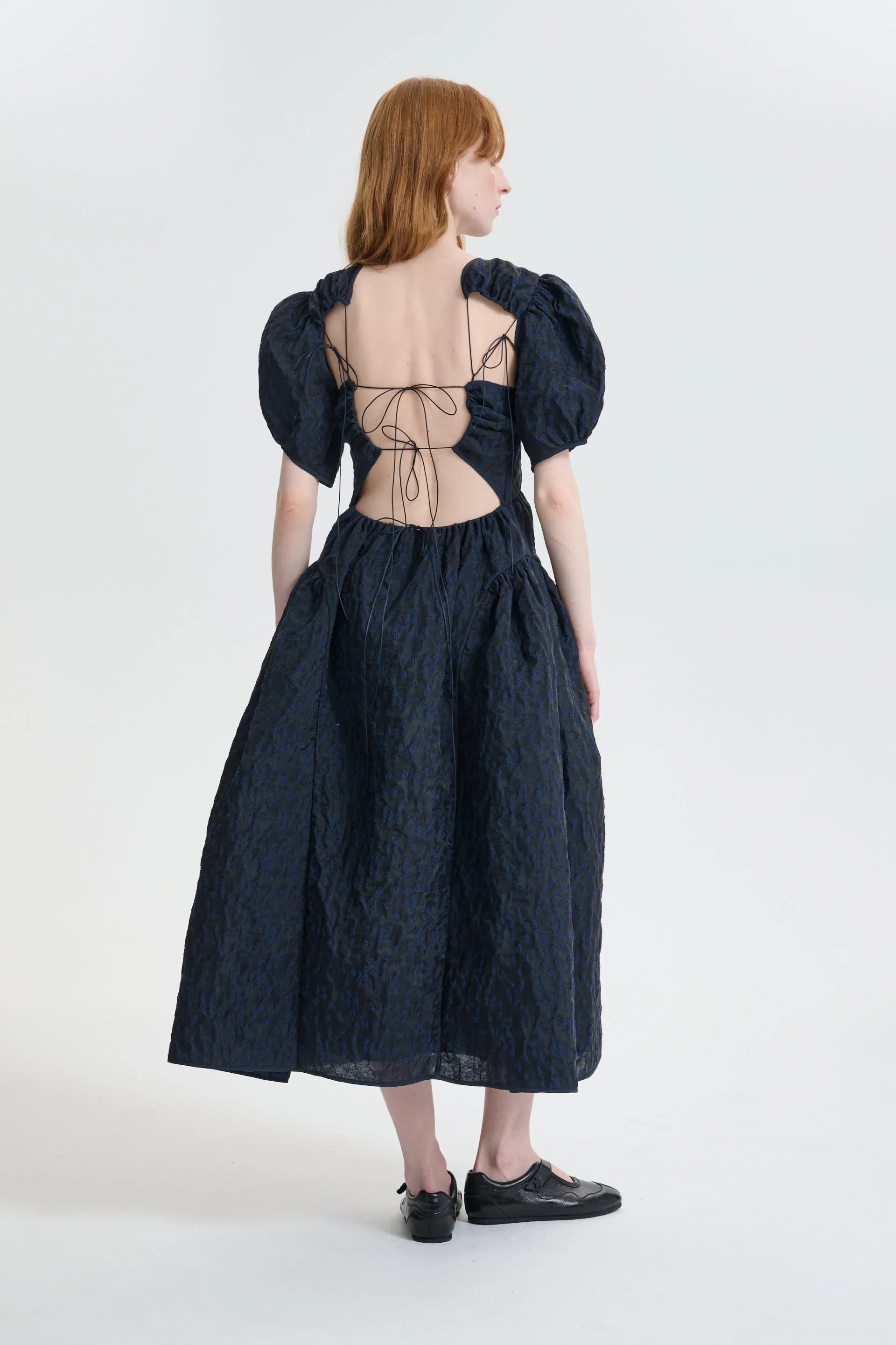 CBCATRINE | DRESS MARGUERITTE CLOQUÉ NAVY sold by Cecilie Bahnsen product image thumbnail 4