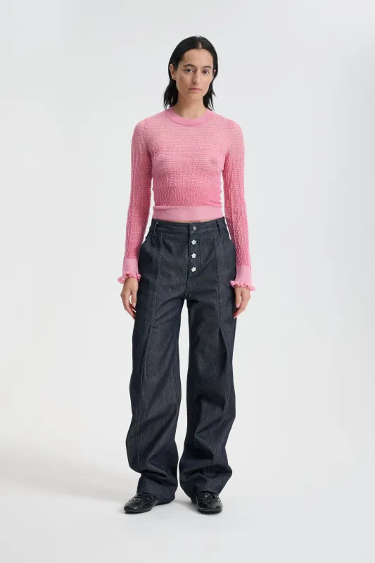 CBCORALI | TOP SHEER SUMMER KNIT PINK made by Cecilie Bahnsen