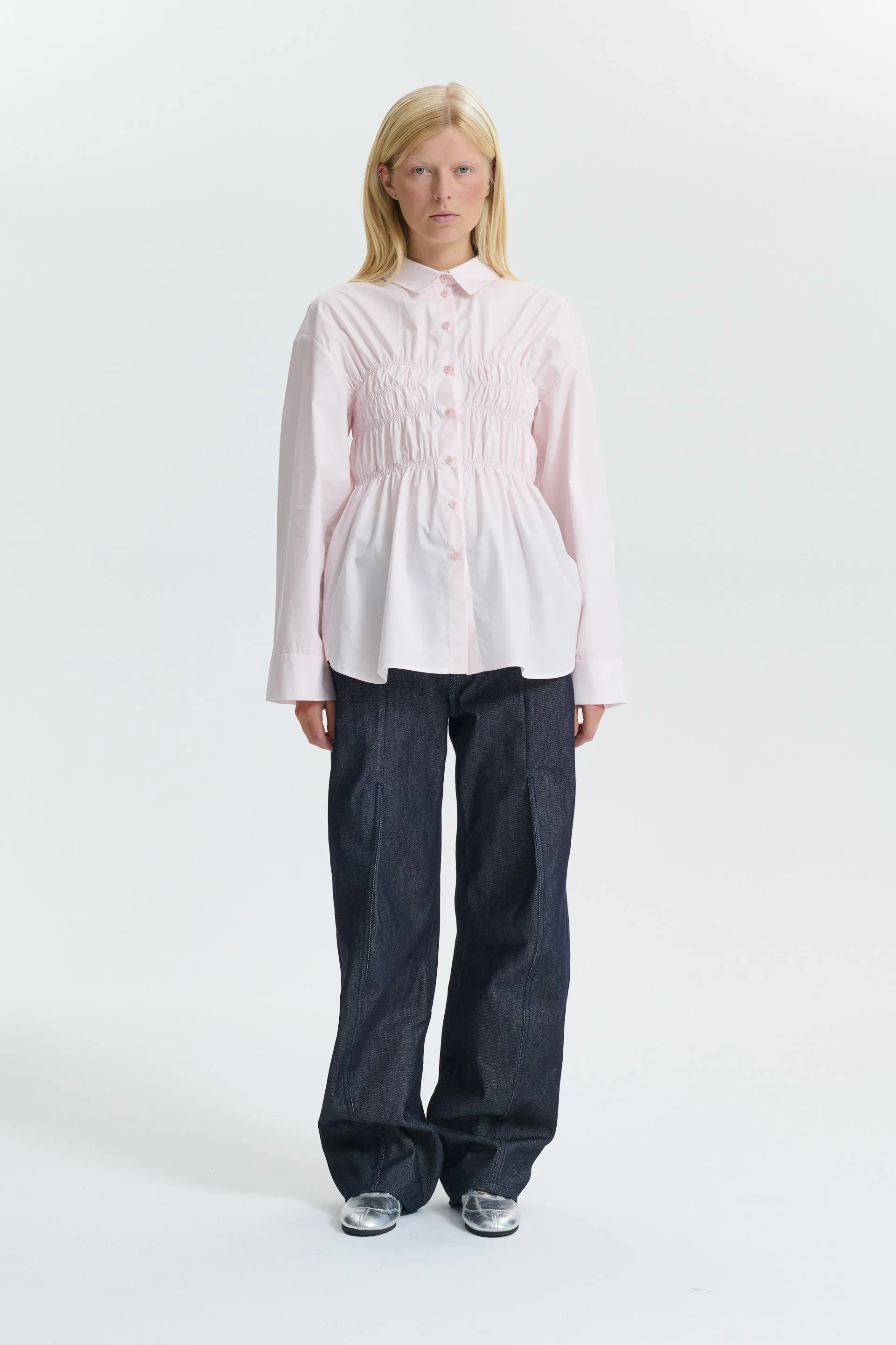CBBRAXTON | SHIRT COTTON BLUSH PINK sold by Cecilie Bahnsen