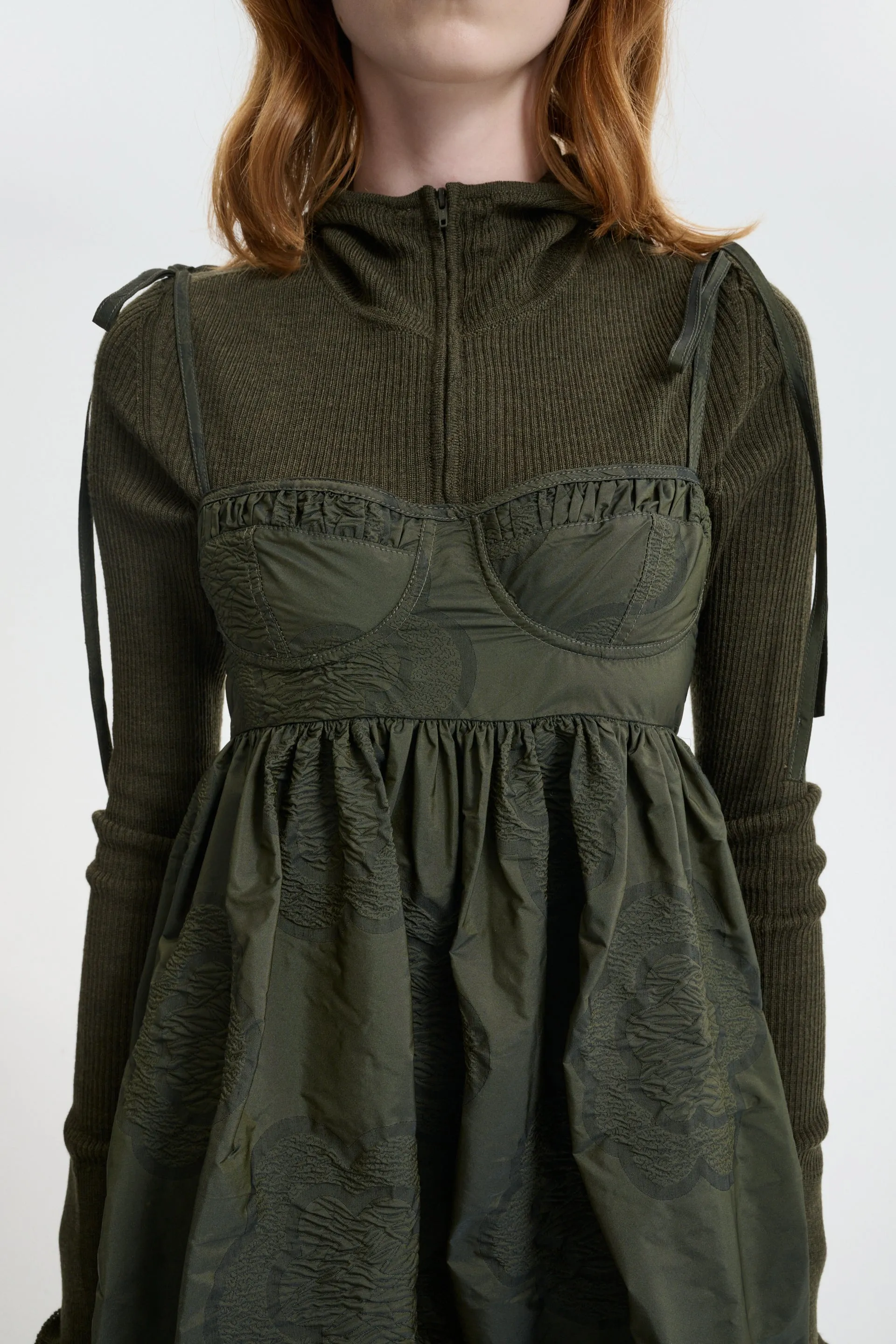CBBELMA | HOODIE SUMMER MERINO KNIT OLIVE sold by Cecilie Bahnsen product image thumbnail 3