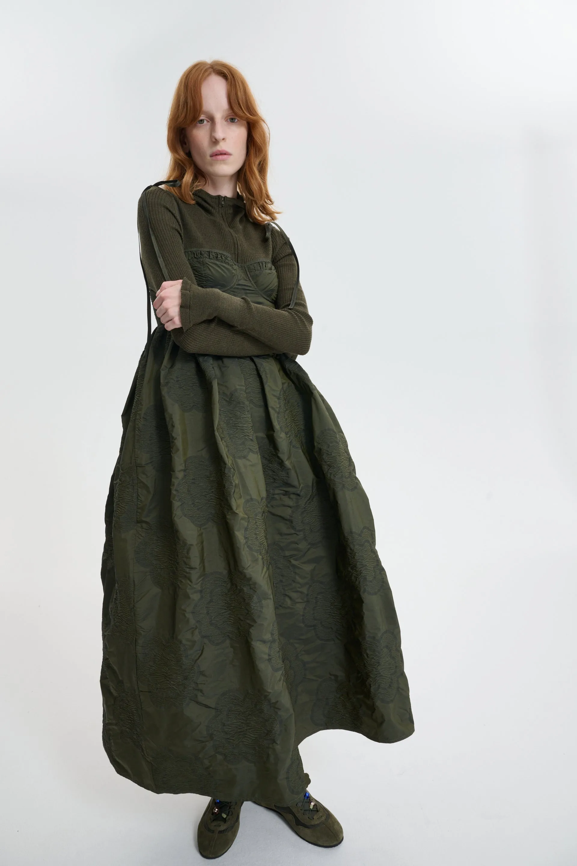 CBBELMA | HOODIE SUMMER MERINO KNIT OLIVE sold by Cecilie Bahnsen product image thumbnail 5