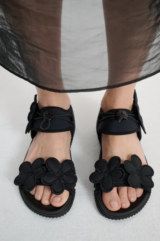 CBCILLA | SANDALS NEOPRENE / LEATHER BLACK made by Cecilie Bahnsen