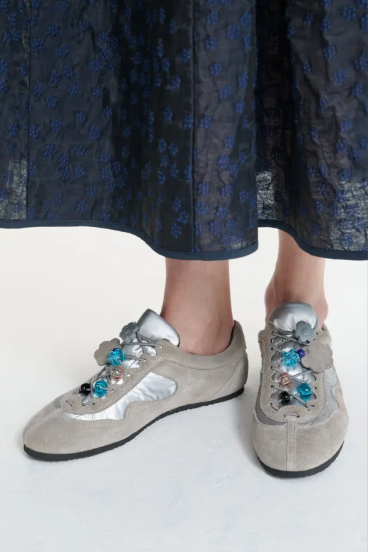 CBBLAISE | SNEAKERS SUEDE / NYLON LIGHT GREY / SILVER made by Cecilie Bahnsen
