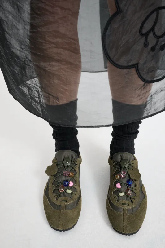 CBBLAISE | SNEAKERS SUEDE / NYLON OLIVE made by Cecilie Bahnsen