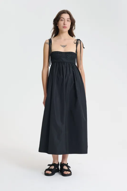 ALENA | DRESS RECYCLED FAILLE BLACK | Parallel