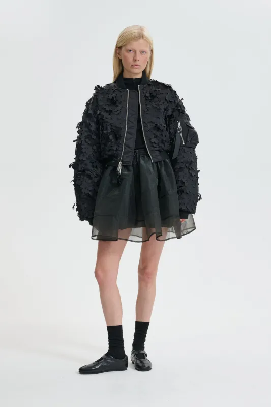 ALPHA X CB MA-1 | CR LASER CUT NYLON BLACK sold by Cecilie Bahnsen