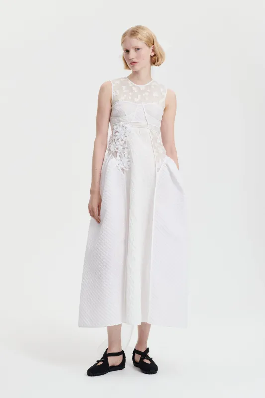 LIA | GOWN PLETHORA PATCHWORK WHITE/ECRU BRIDAL made by Cecilie Bahnsen