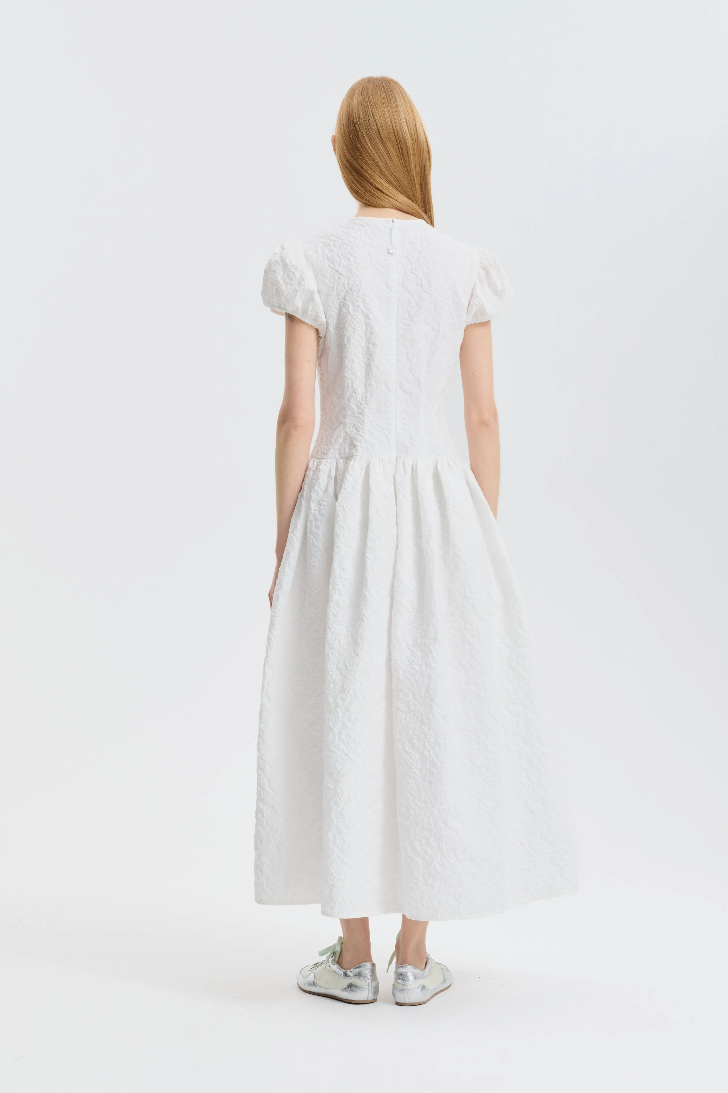 CBCLEOPATRA | DRESS FLORATINI MATELASSÉ WHITE sold by Cecilie Bahnsen product image thumbnail 2