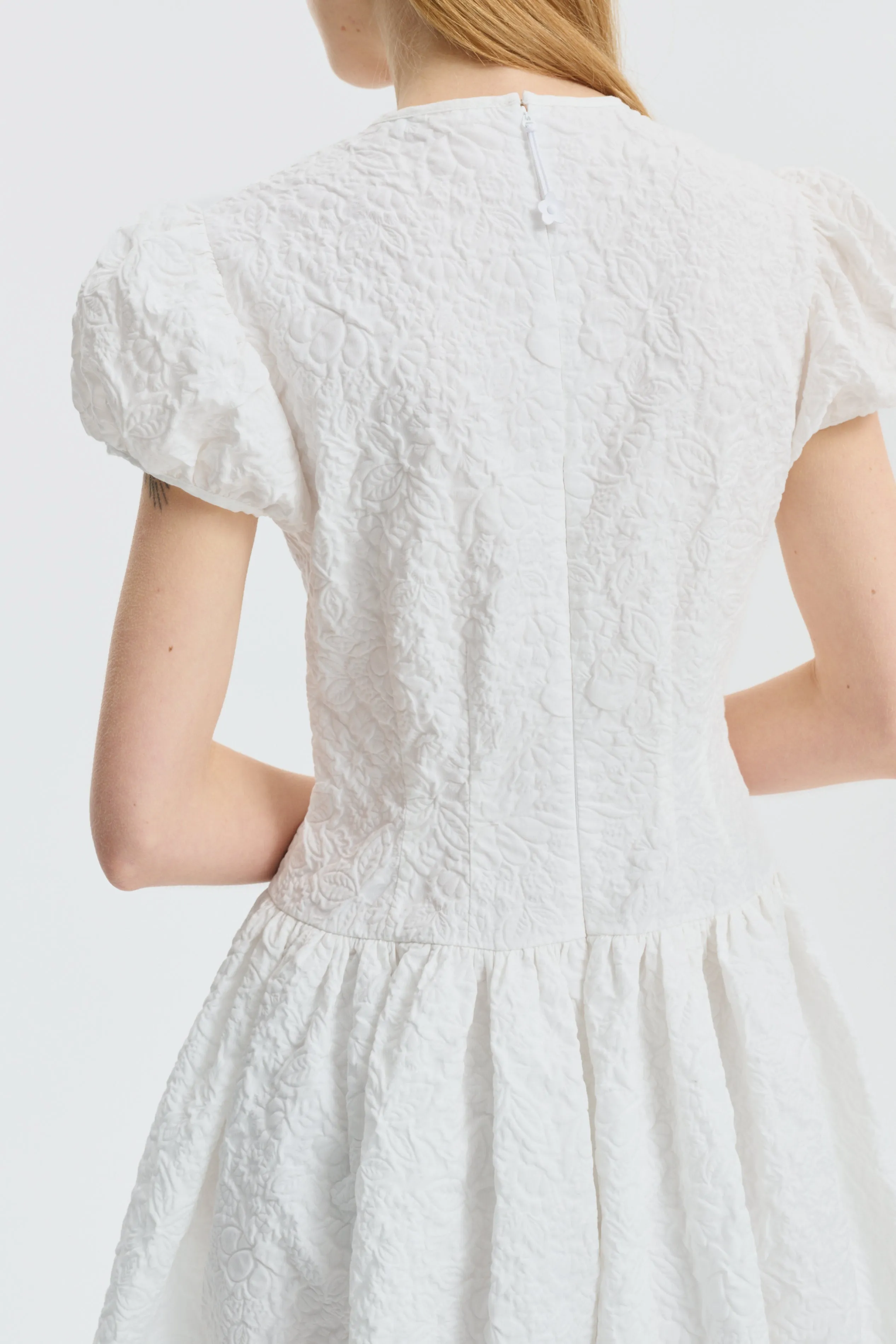 CBCLEOPATRA | DRESS FLORATINI MATELASSÉ WHITE sold by Cecilie Bahnsen product image thumbnail 4