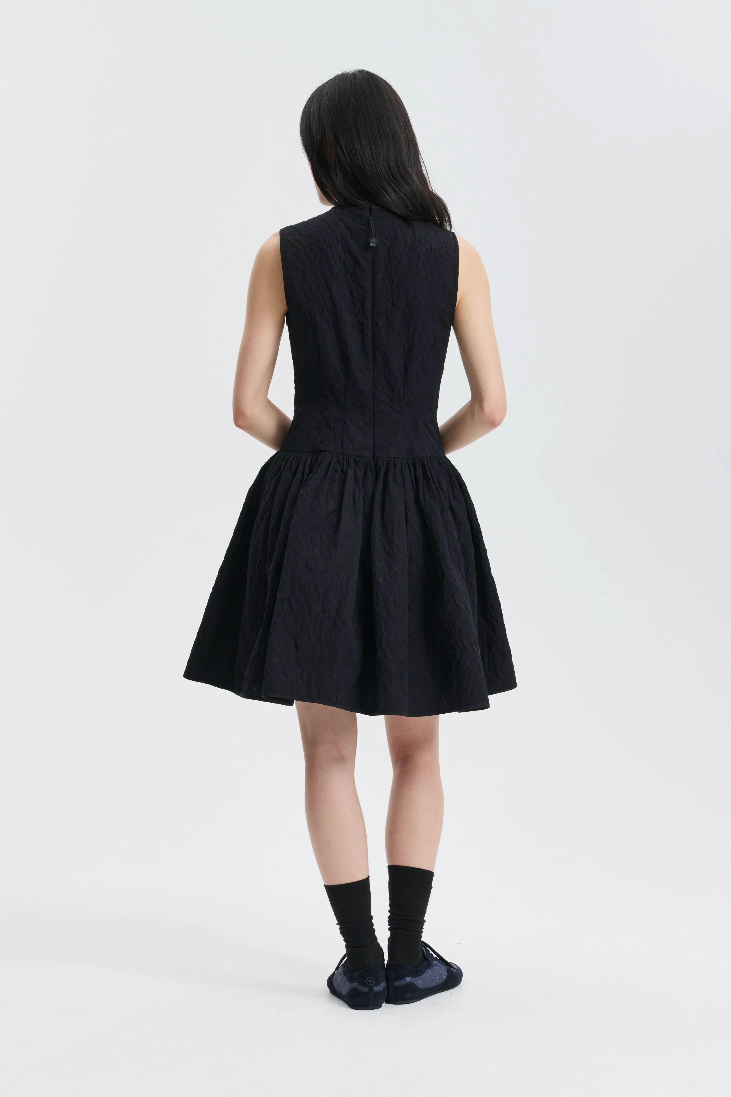 CBFLODIE | DRESS FLORATINI MATELASSÉ BLACK sold by Cecilie Bahnsen product image thumbnail 2