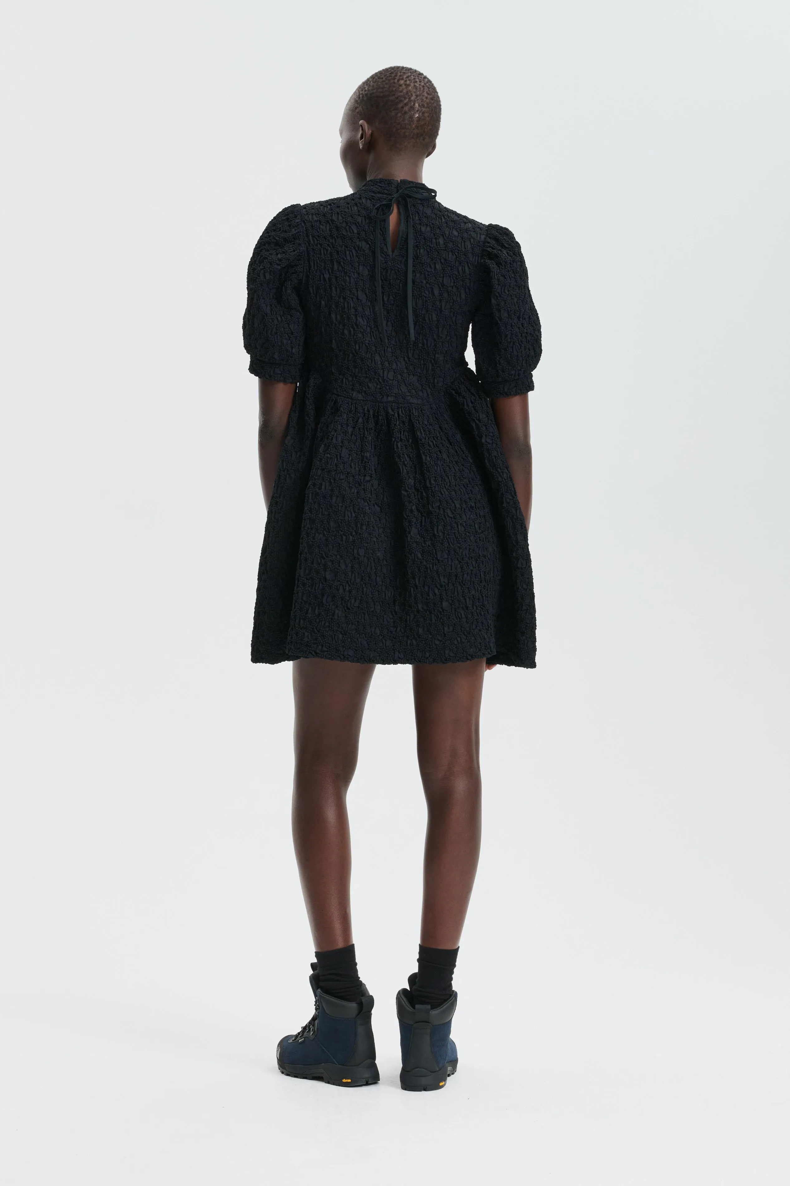 CBDUMAS | DRESS FLEUR COTTON SMOCK BLACK sold by Cecilie Bahnsen product image thumbnail 2