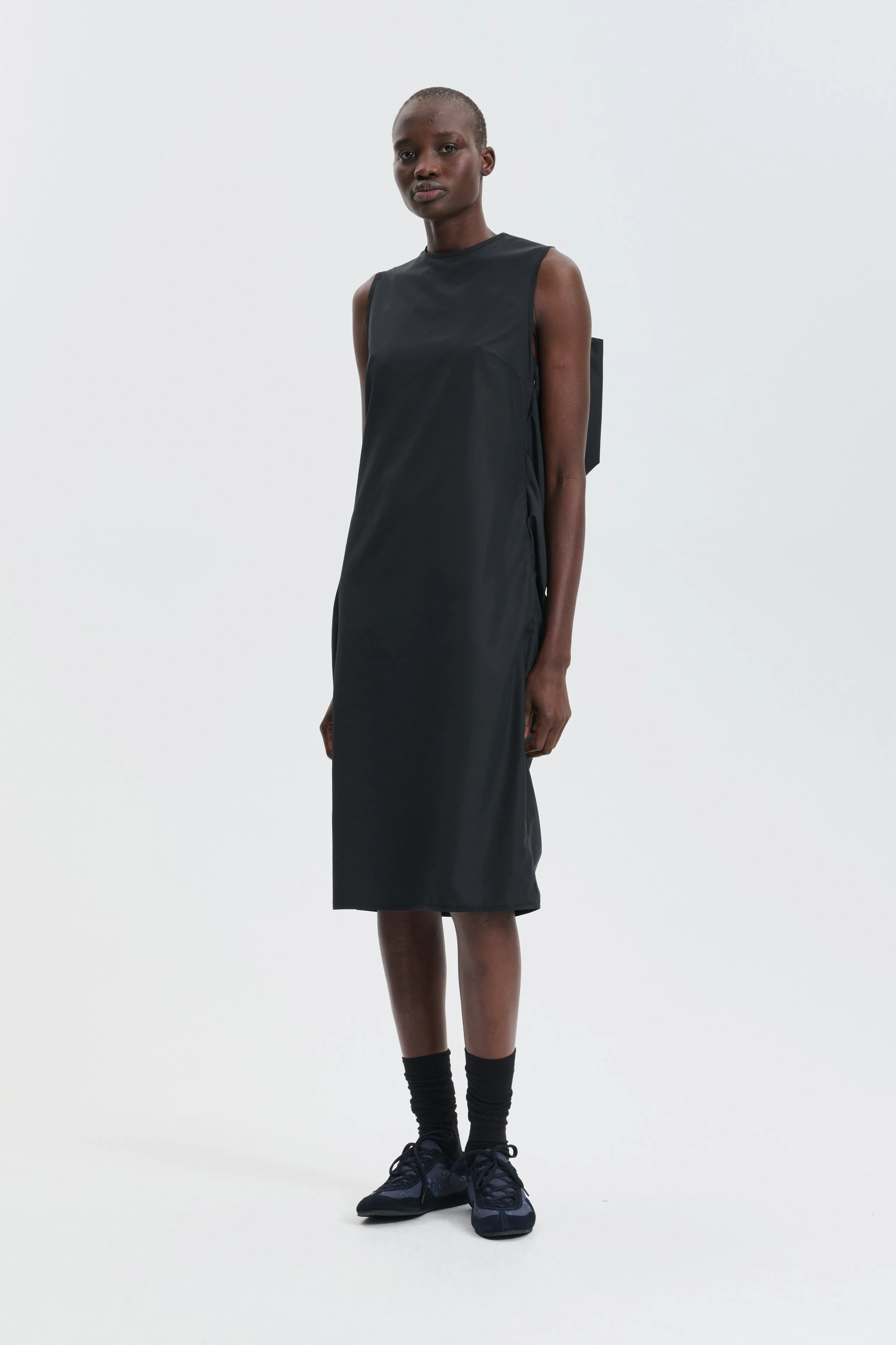 CBFEERO | DRESS RECYCLED FAILLE BLACK sold by Cecilie Bahnsen