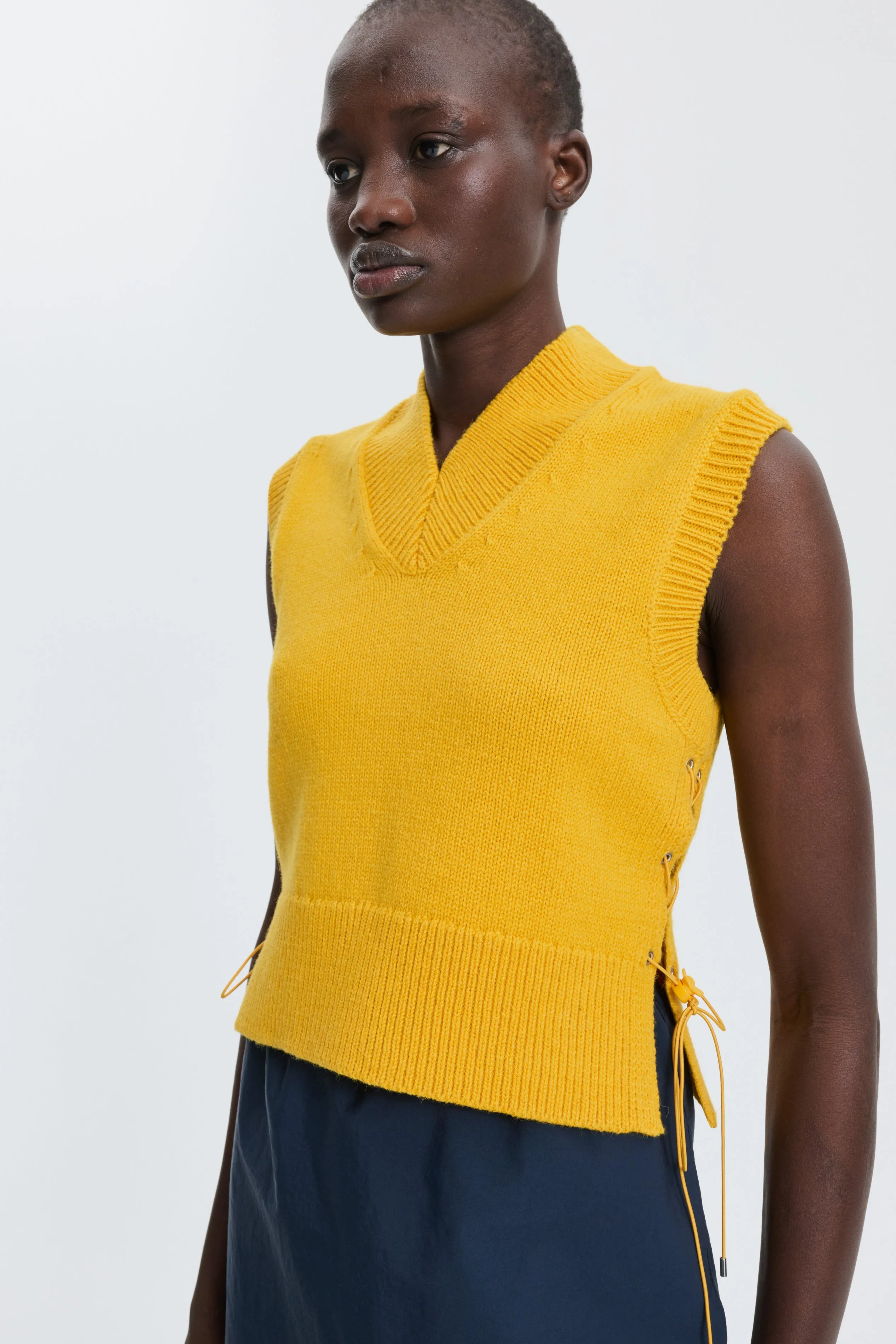 CBFLEETWOOD | VEST WINTER LAMBSWOOL WINTER YELLOW sold by Cecilie Bahnsen product image thumbnail 3