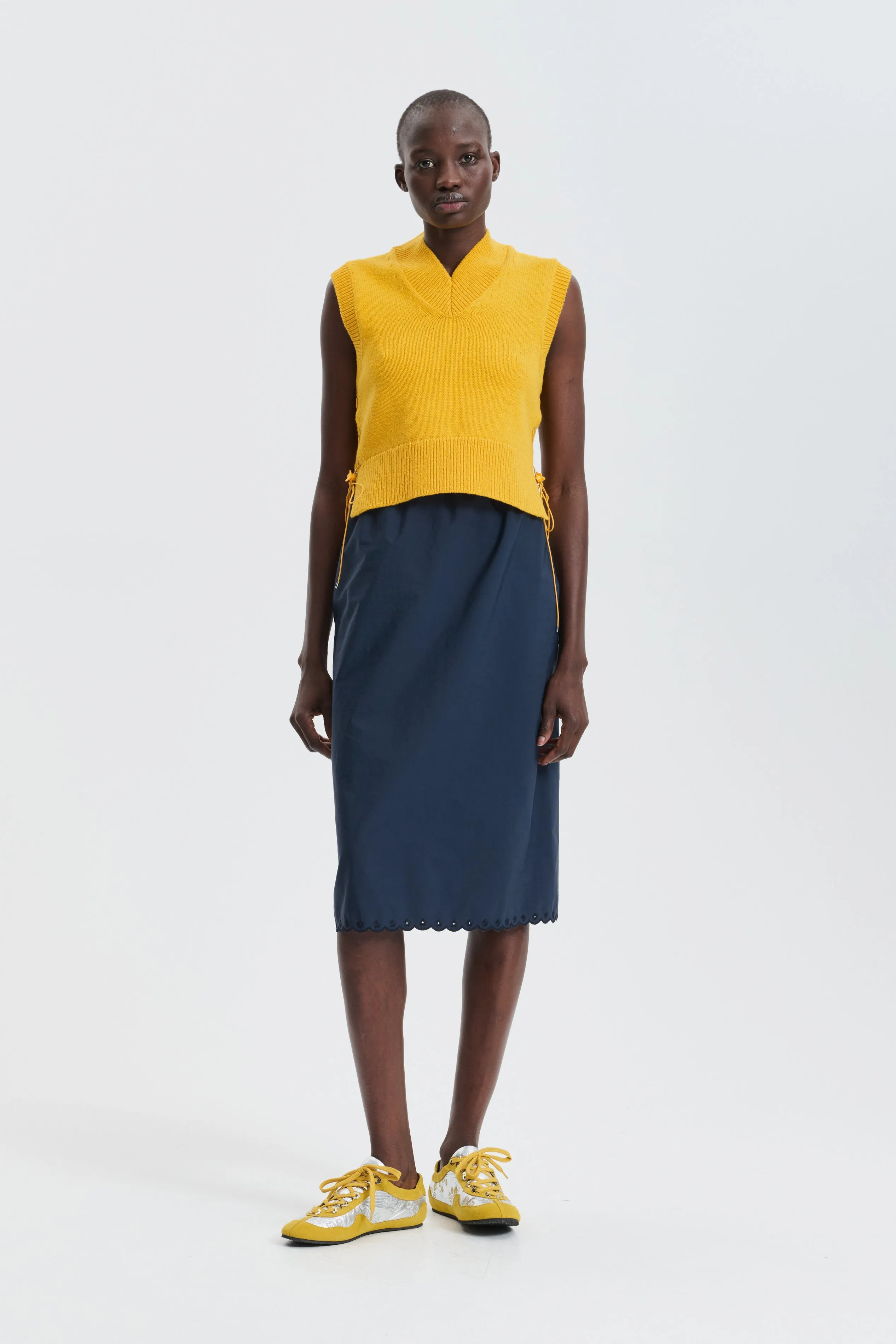 CBFLEETWOOD | VEST WINTER LAMBSWOOL WINTER YELLOW sold by Cecilie Bahnsen