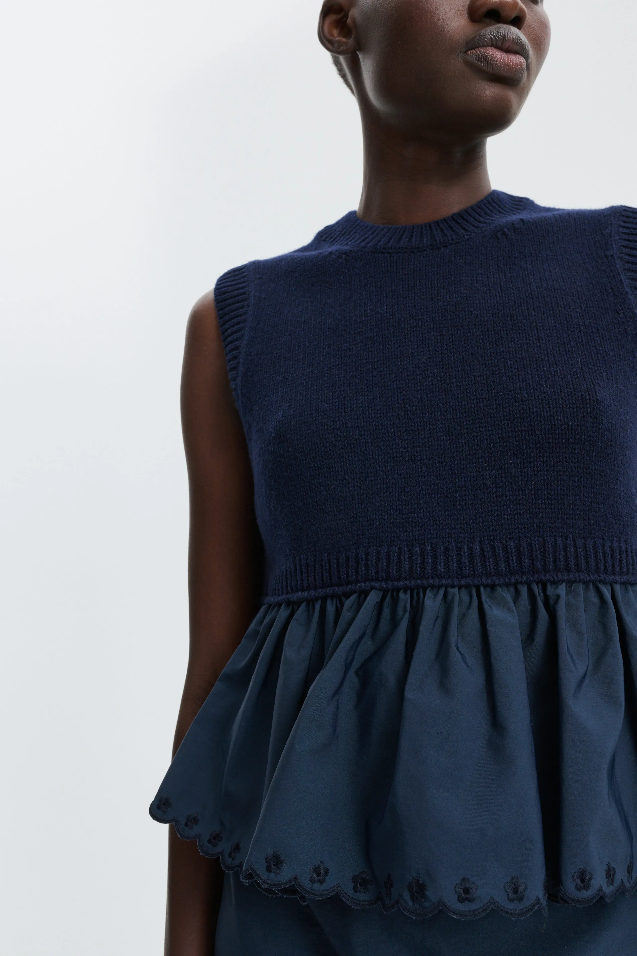 CBFIA | VEST CLASSIC CASHMERE NAVY sold by Cecilie Bahnsen product image thumbnail 3