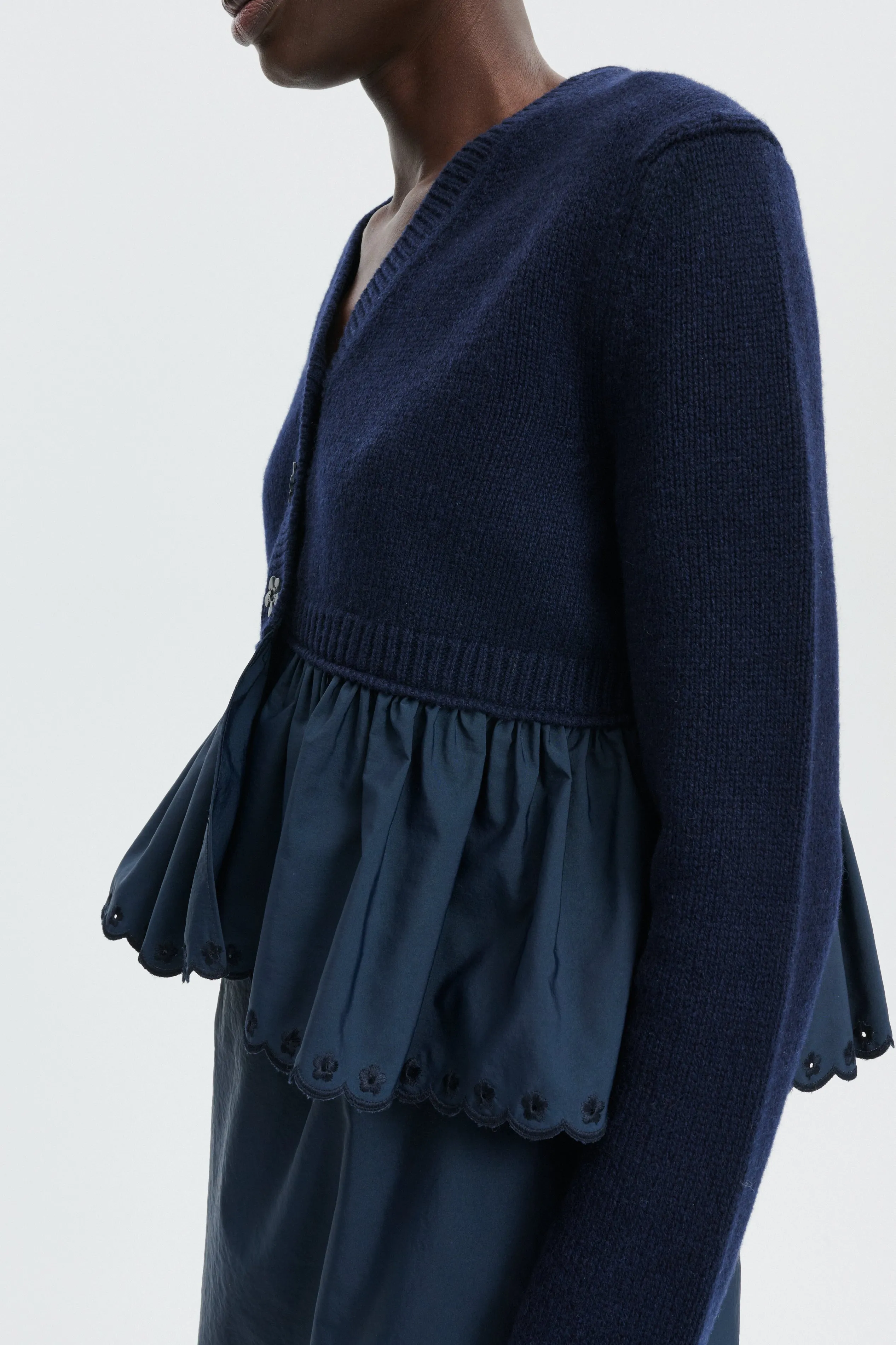 CBFUBO | CARDIGAN CLASSIC CASHMERE NAVY sold by Cecilie Bahnsen product image thumbnail 4